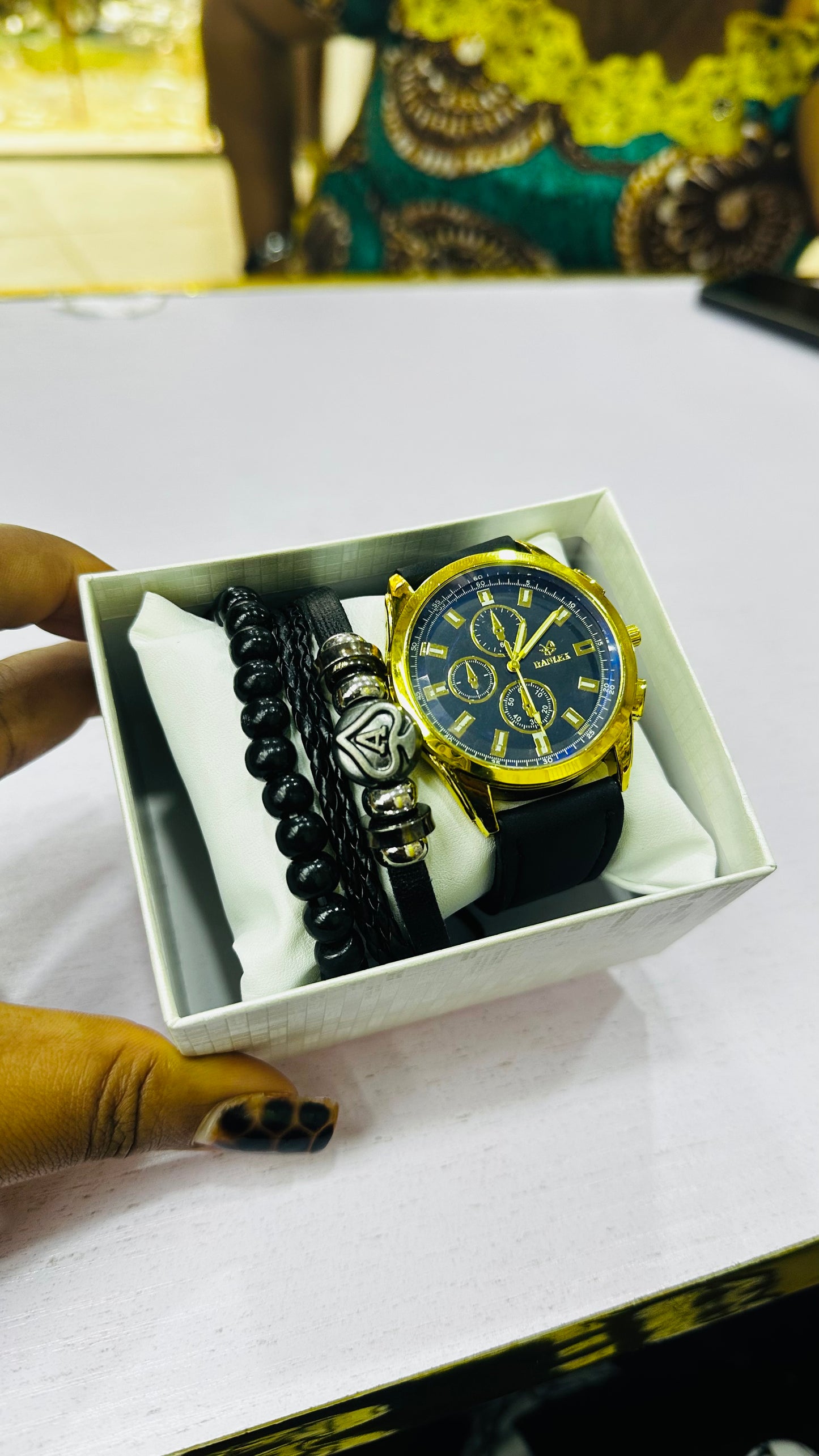 Leather Watch/Bracelet set