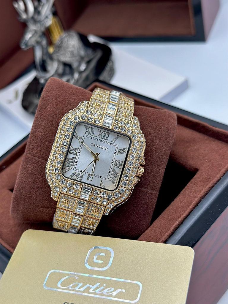 Cubic Zirconia Cartier Wristwatch