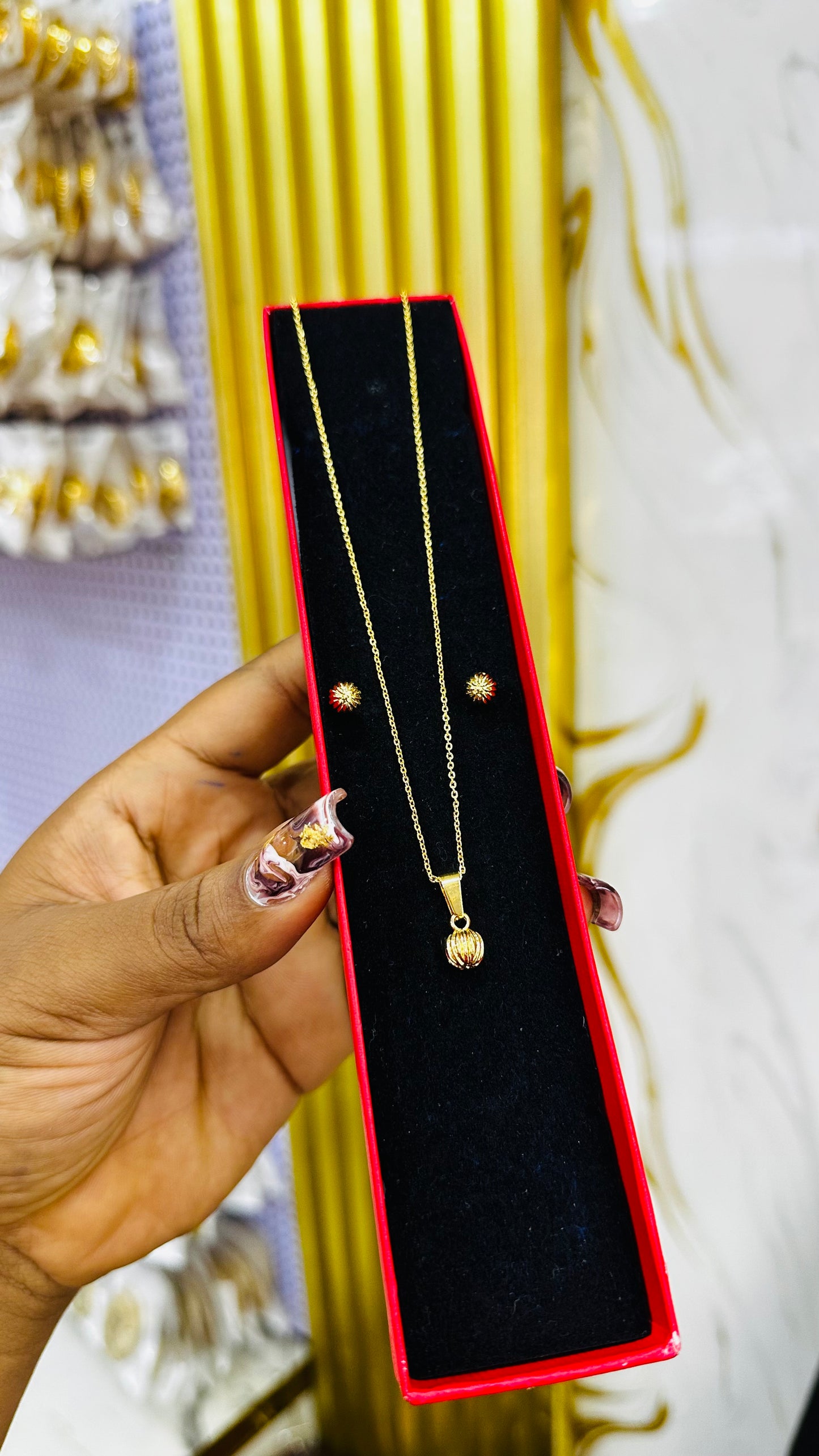 Tiny Ball Necklace (gold replica🔥)
