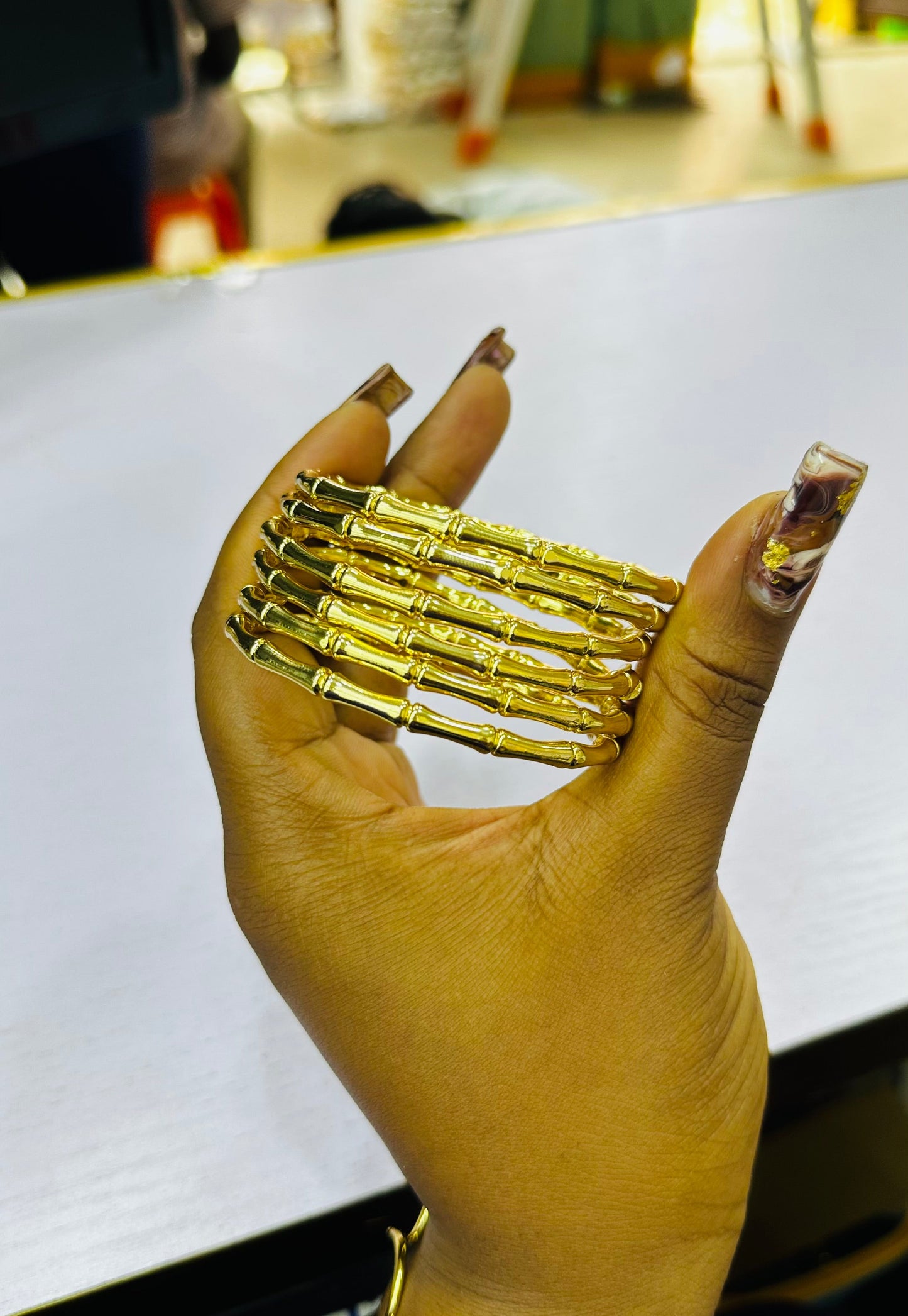Bamboo Gold Bangles