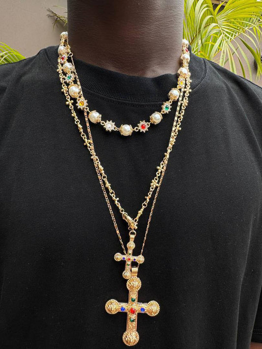 3 layer vintage Necklace