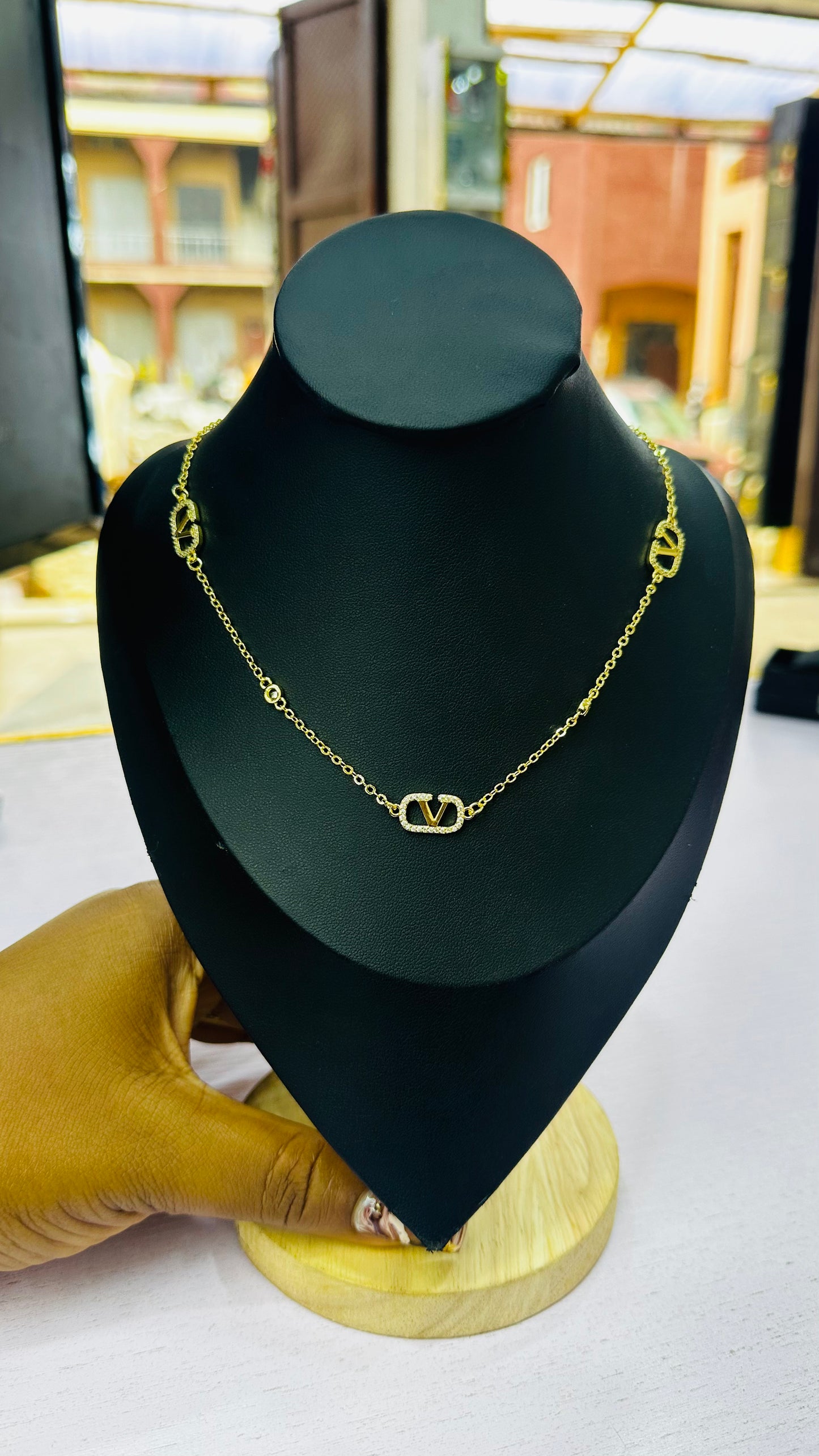 Zirconia Charm Necklace