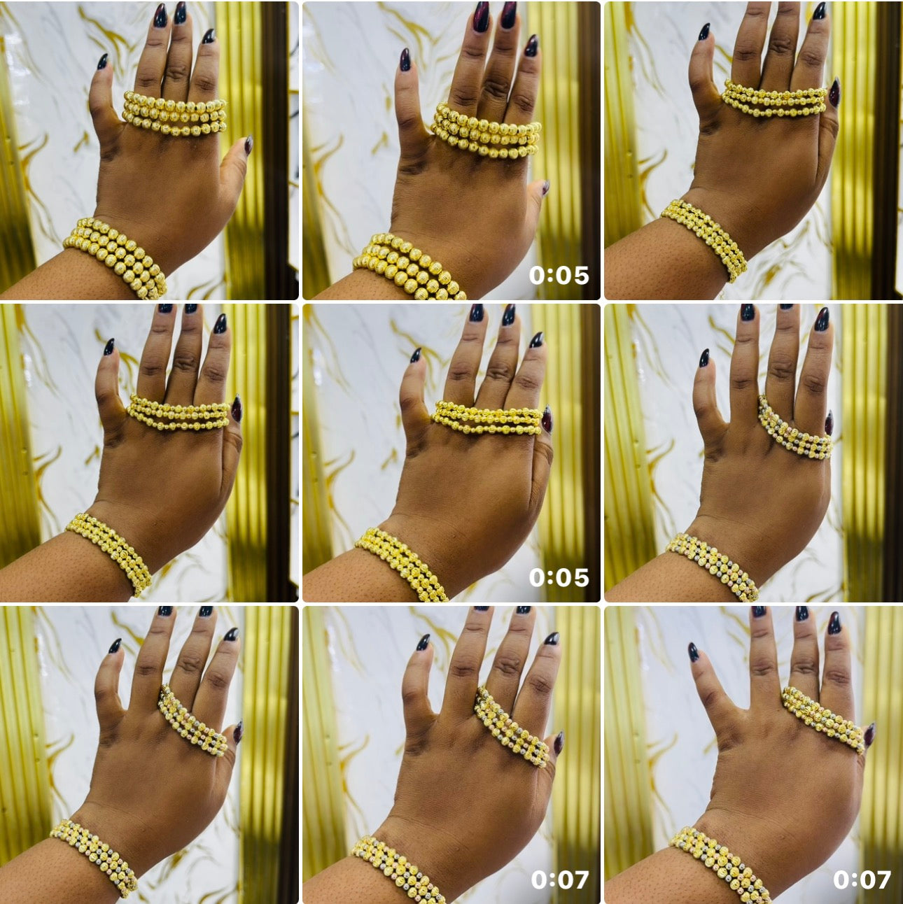 Gold 3n1 Ball Bracelets