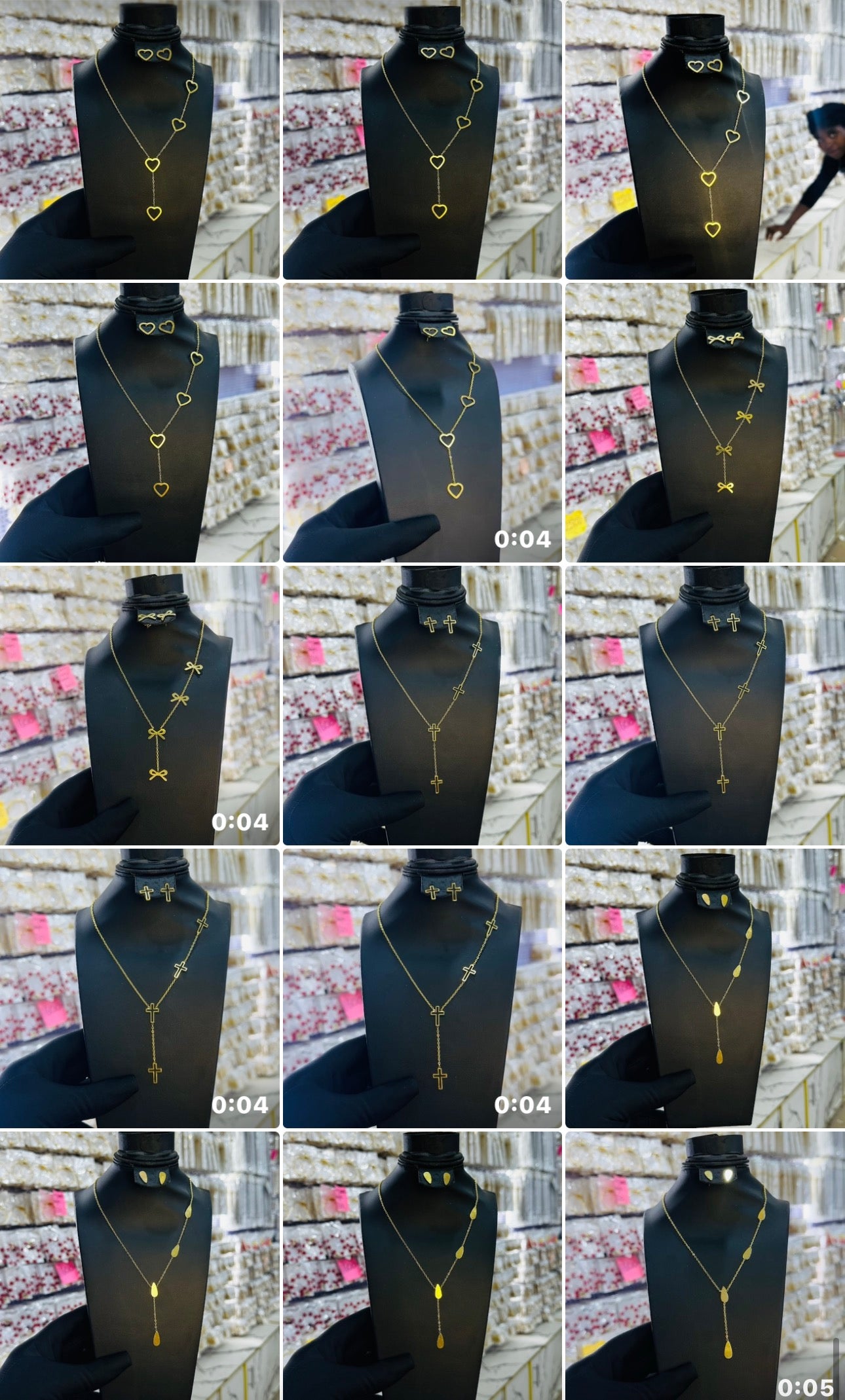 Steel Necklace & Earrings