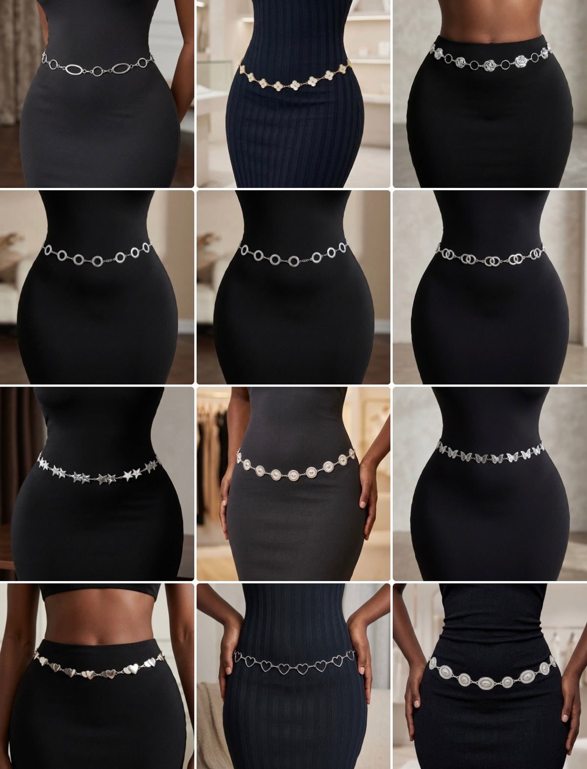 Waist chain Belt (silver 🩶)