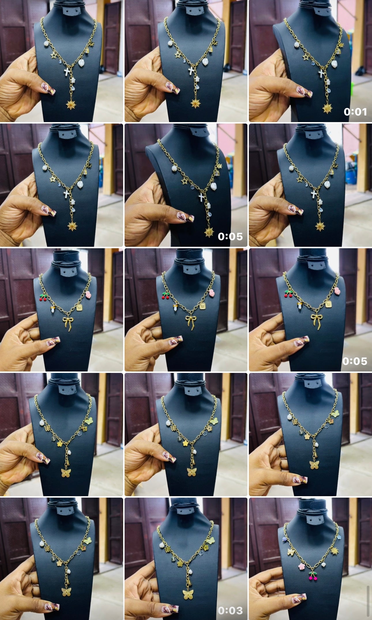 Flower Charm Necklace (steel quality🔥)