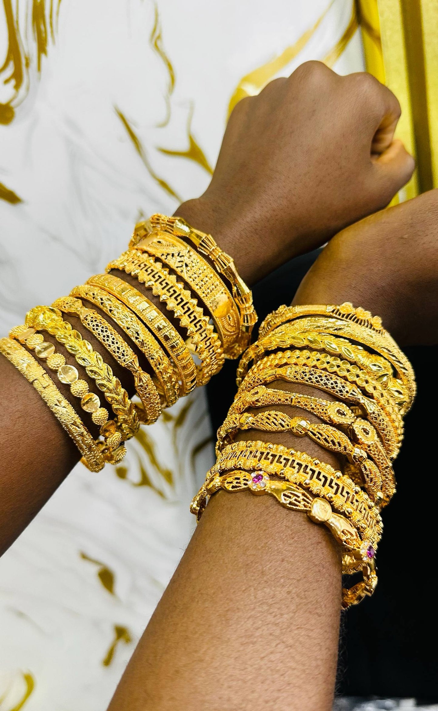 Golden Arabian Bangles
