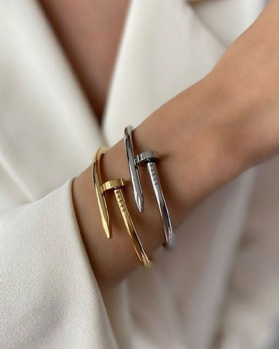 Nail steel bangles