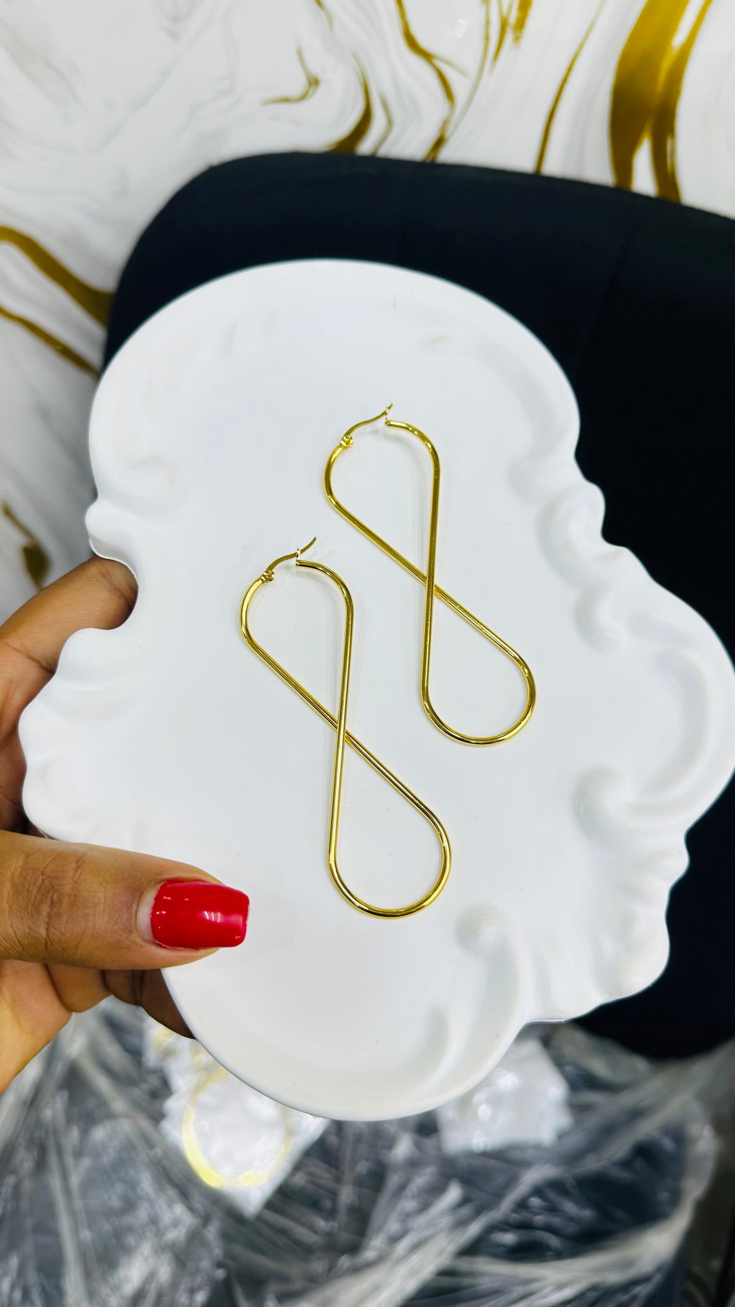 Steel Shapes Earrings (big size)
