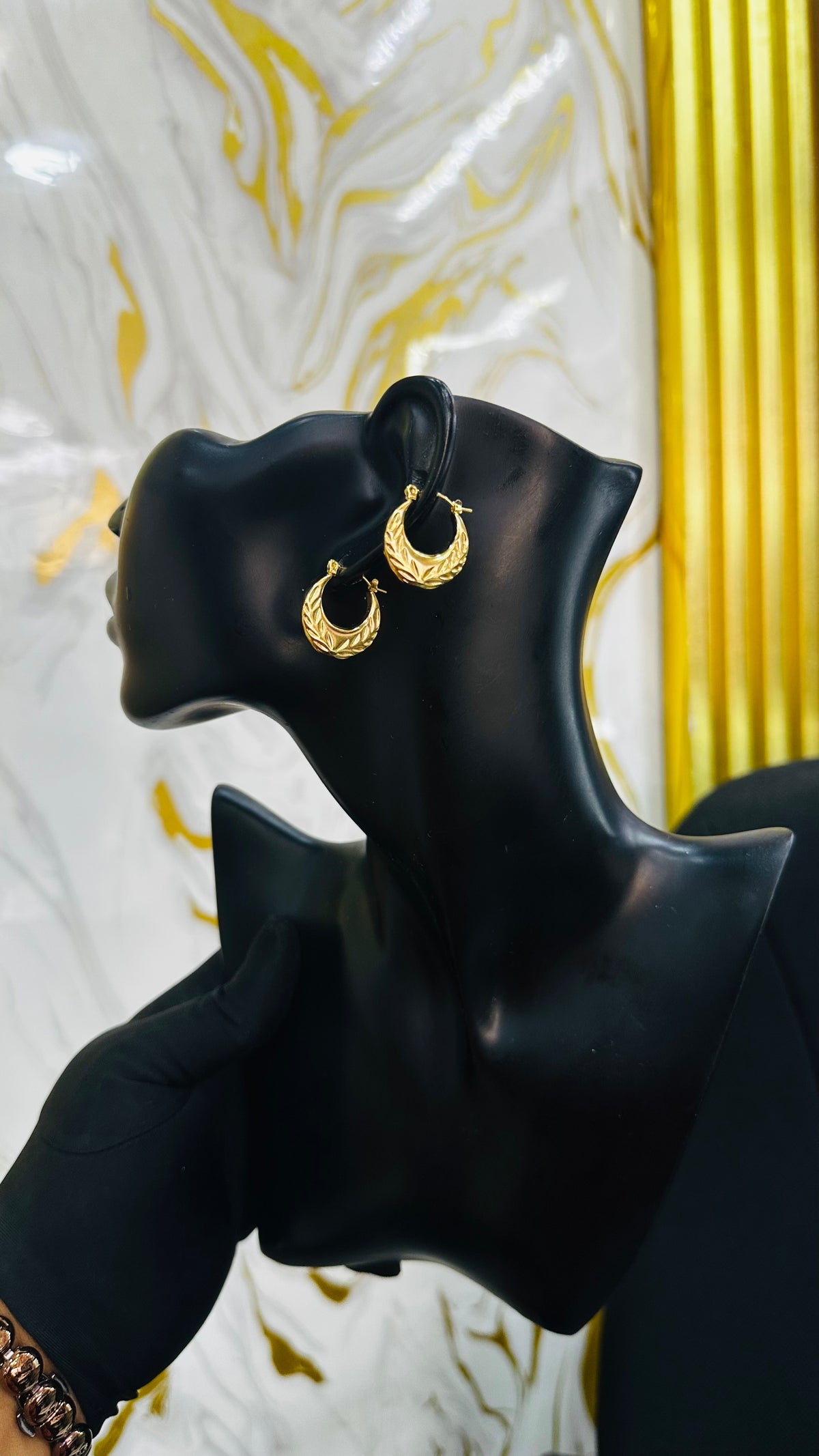 Steel hoop earrings
