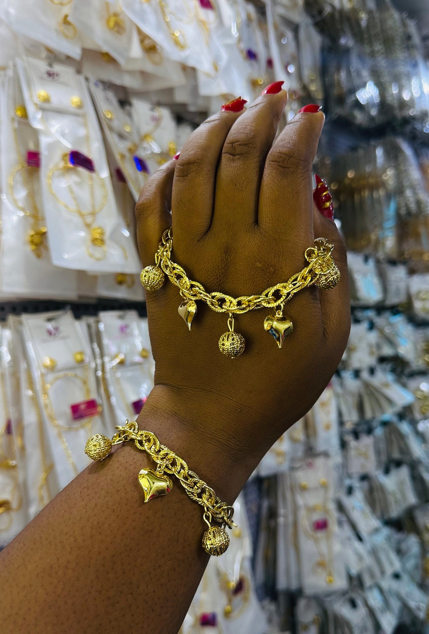 Gold charm Bracelets