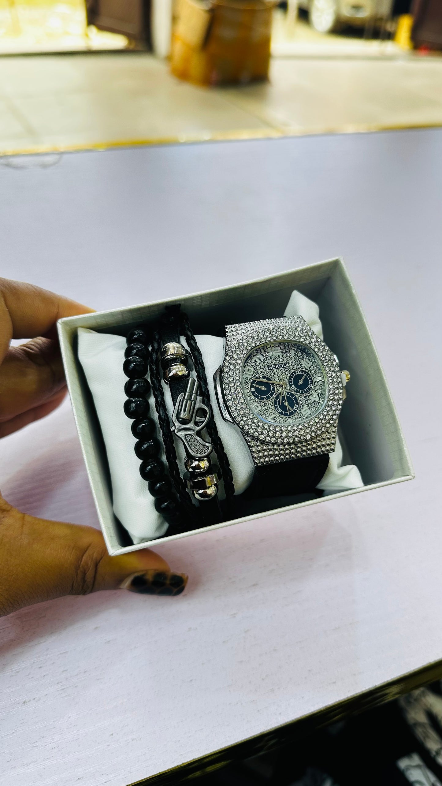 Leather Watch/Bracelet set