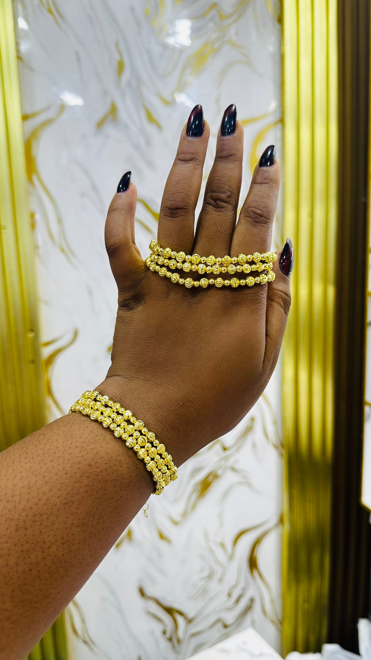 Gold 3n1 Ball Bracelets