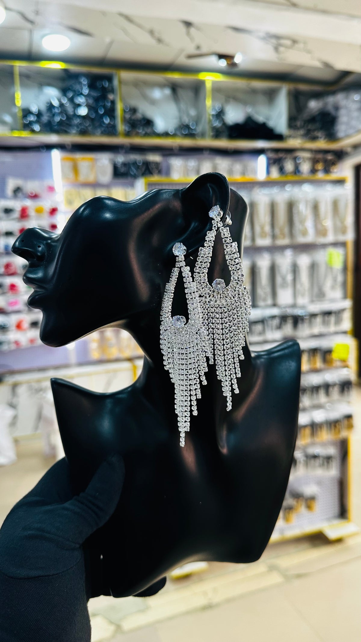 Bridal drop Zirconia Earrings (silver)