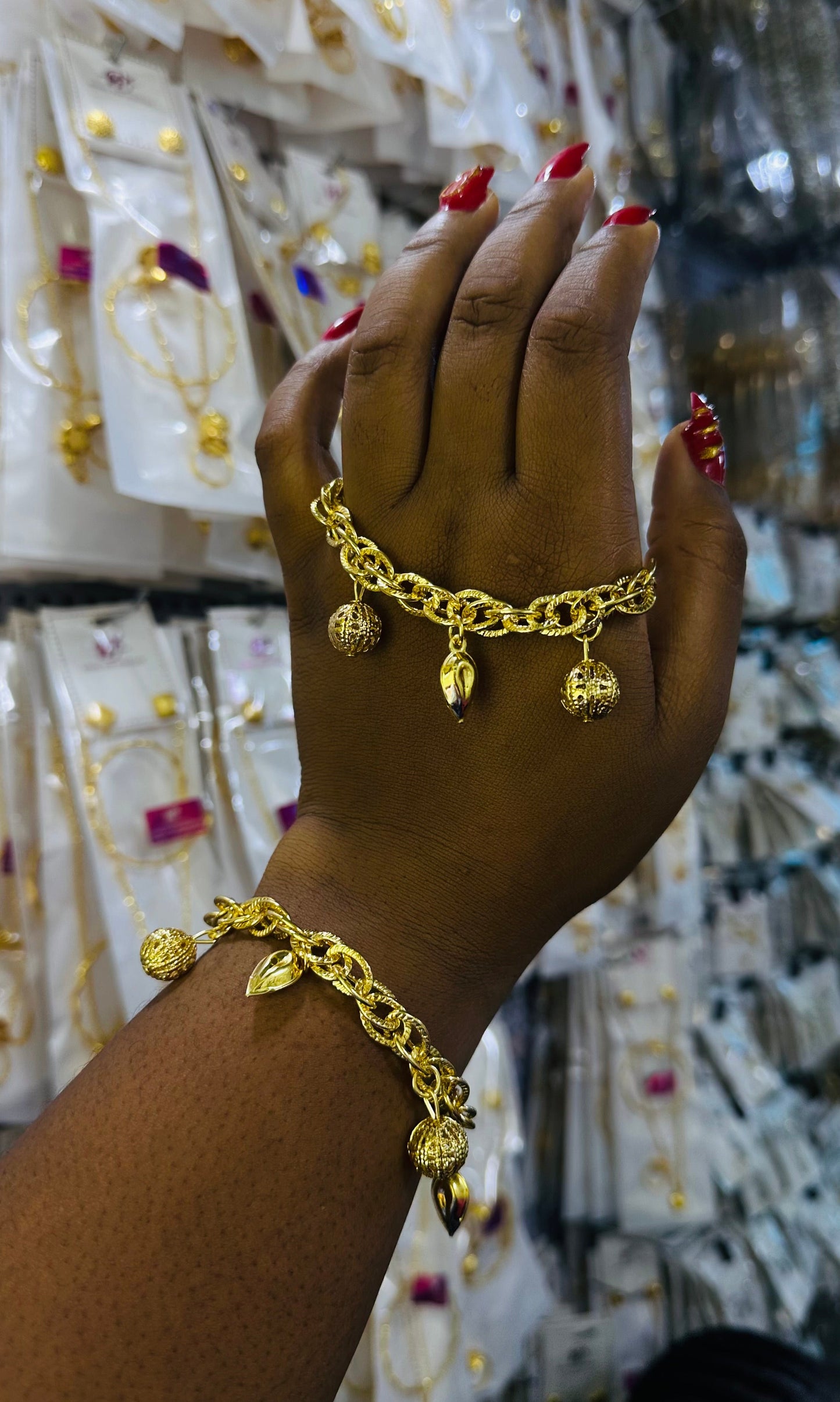 Gold charm Bracelets