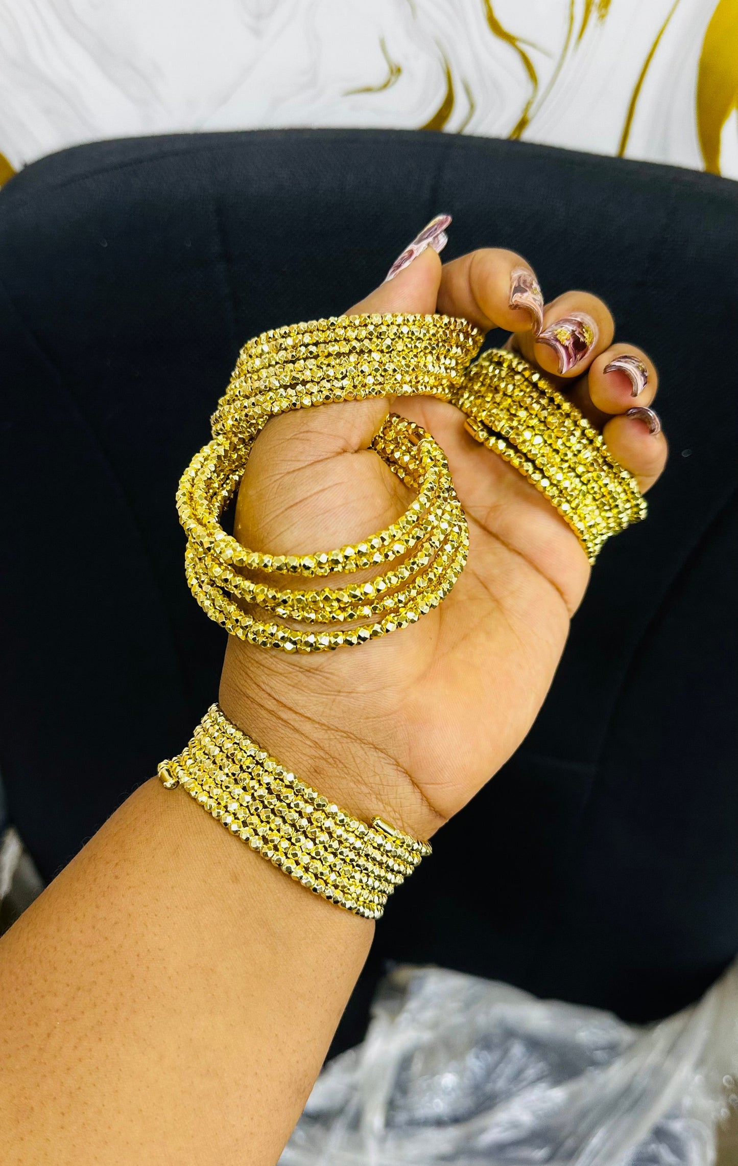 Diamond cutz Spiral bangle