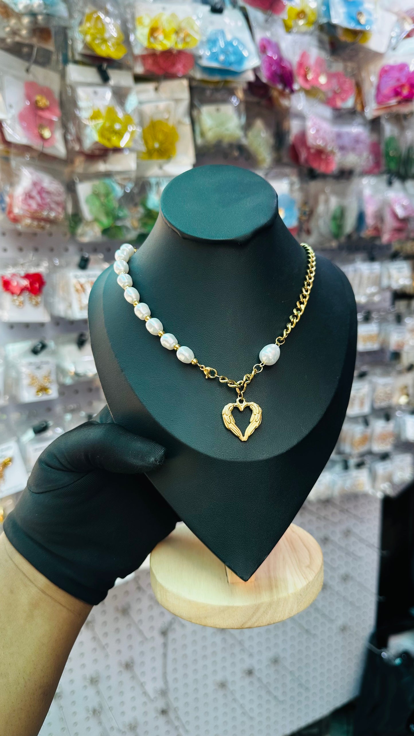 Heart Pearl Necklace