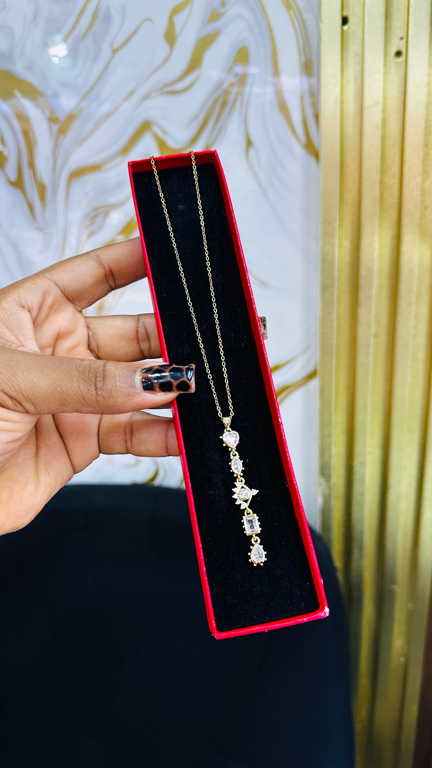 Zirconia Drop Necklaces