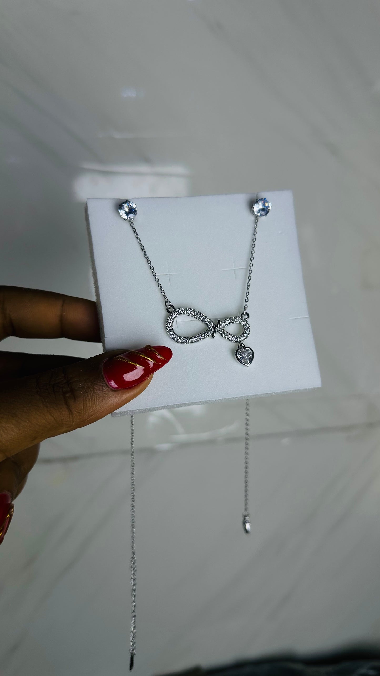 Small CZ Necklace (silver)
