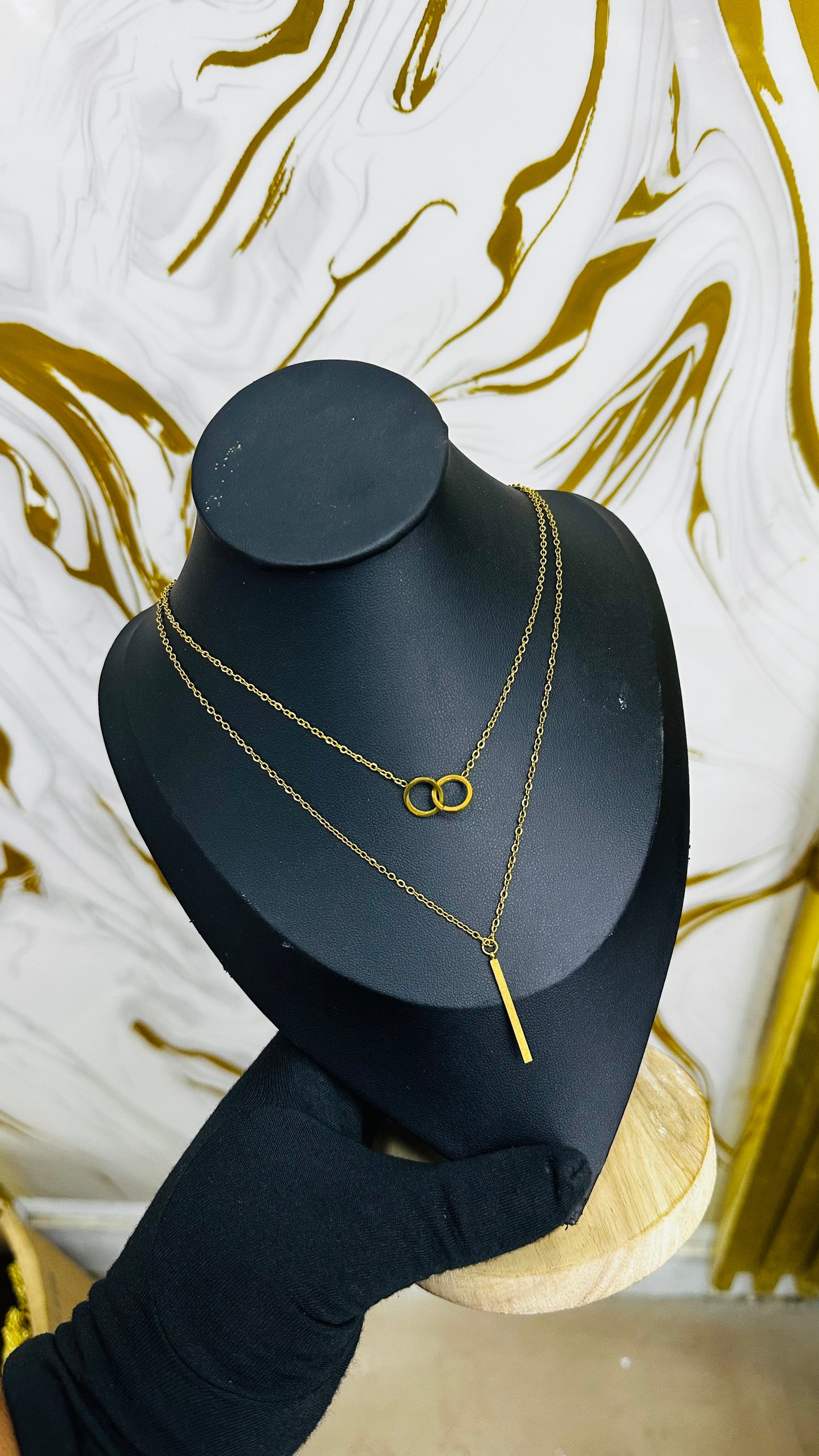 Layered Necklace (stainless steel)