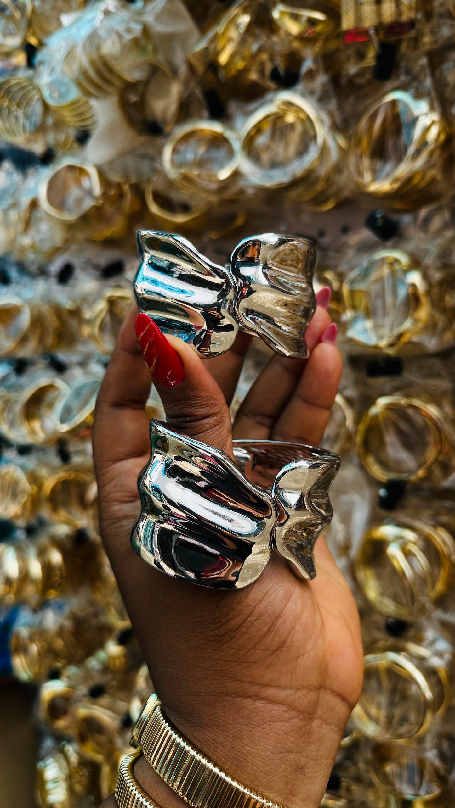 Chunky bangles (silver)