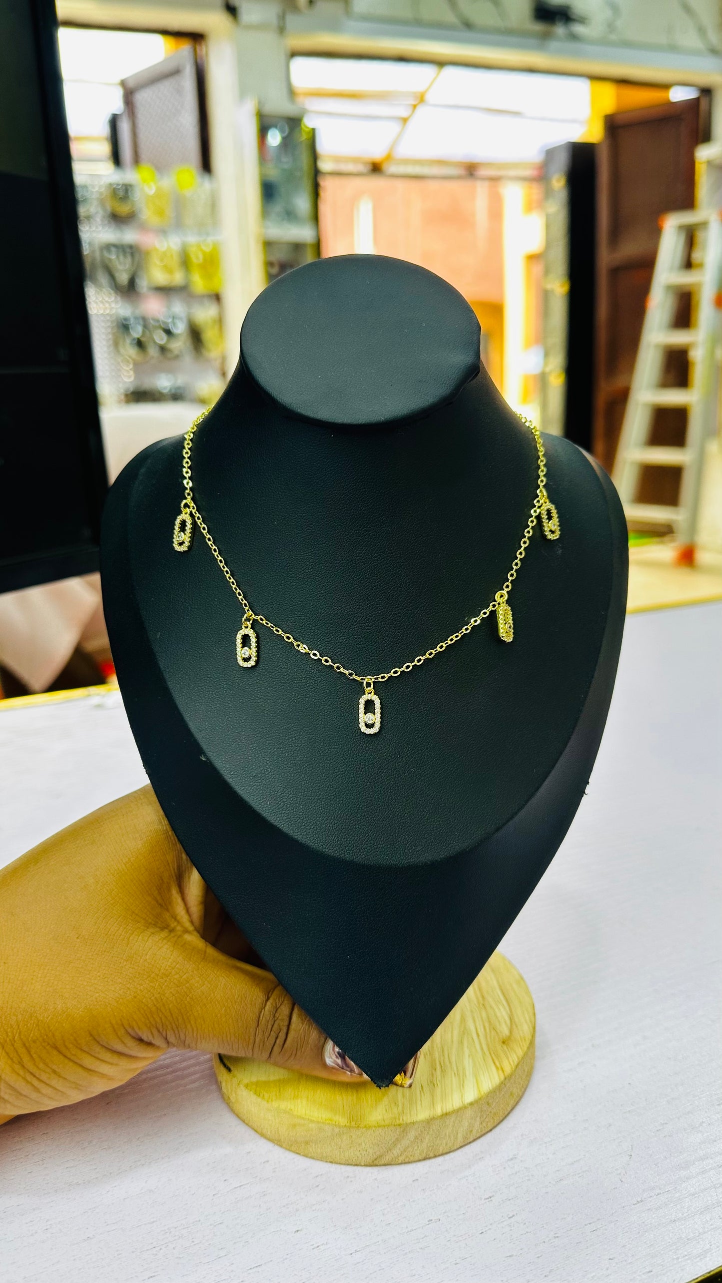 Zirconia Charm Necklace