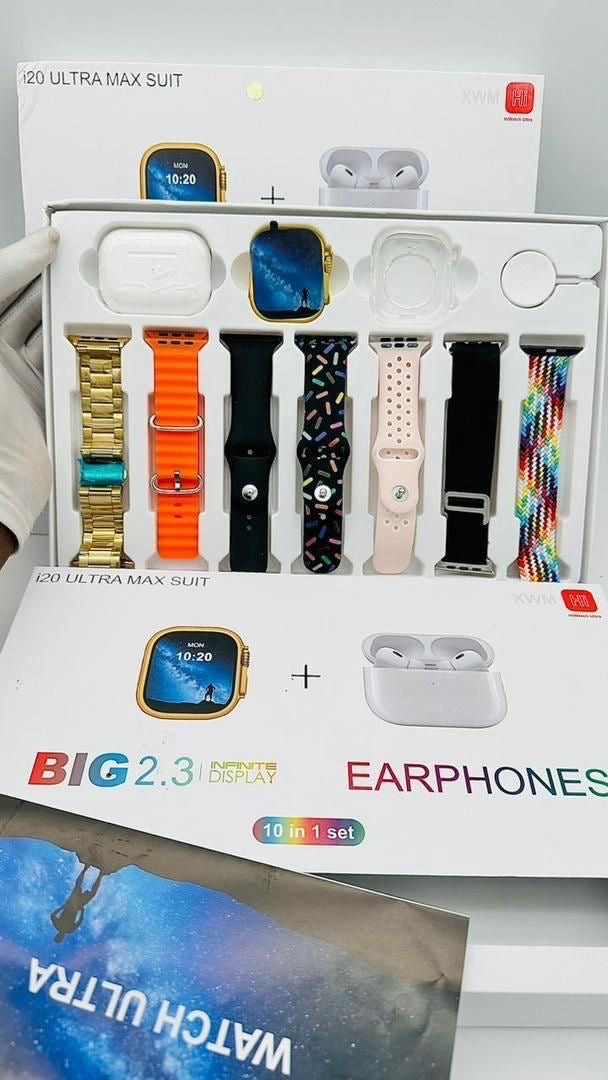 i20 ULTRAMAX SMART-WRISTWATCH (7 straps with airpord)