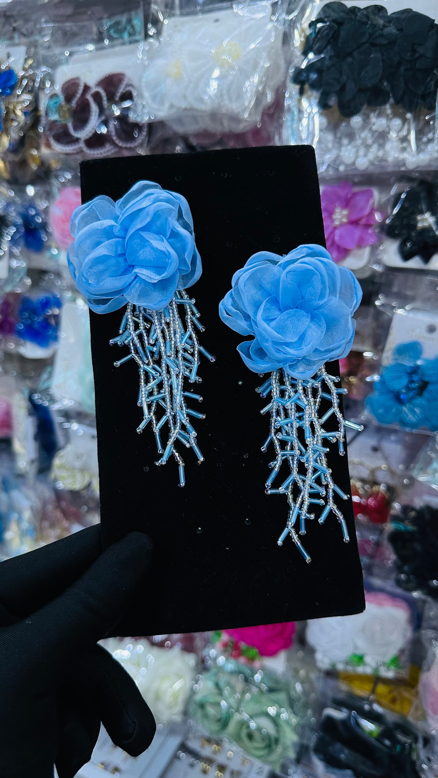 Crystal Flower Earrings