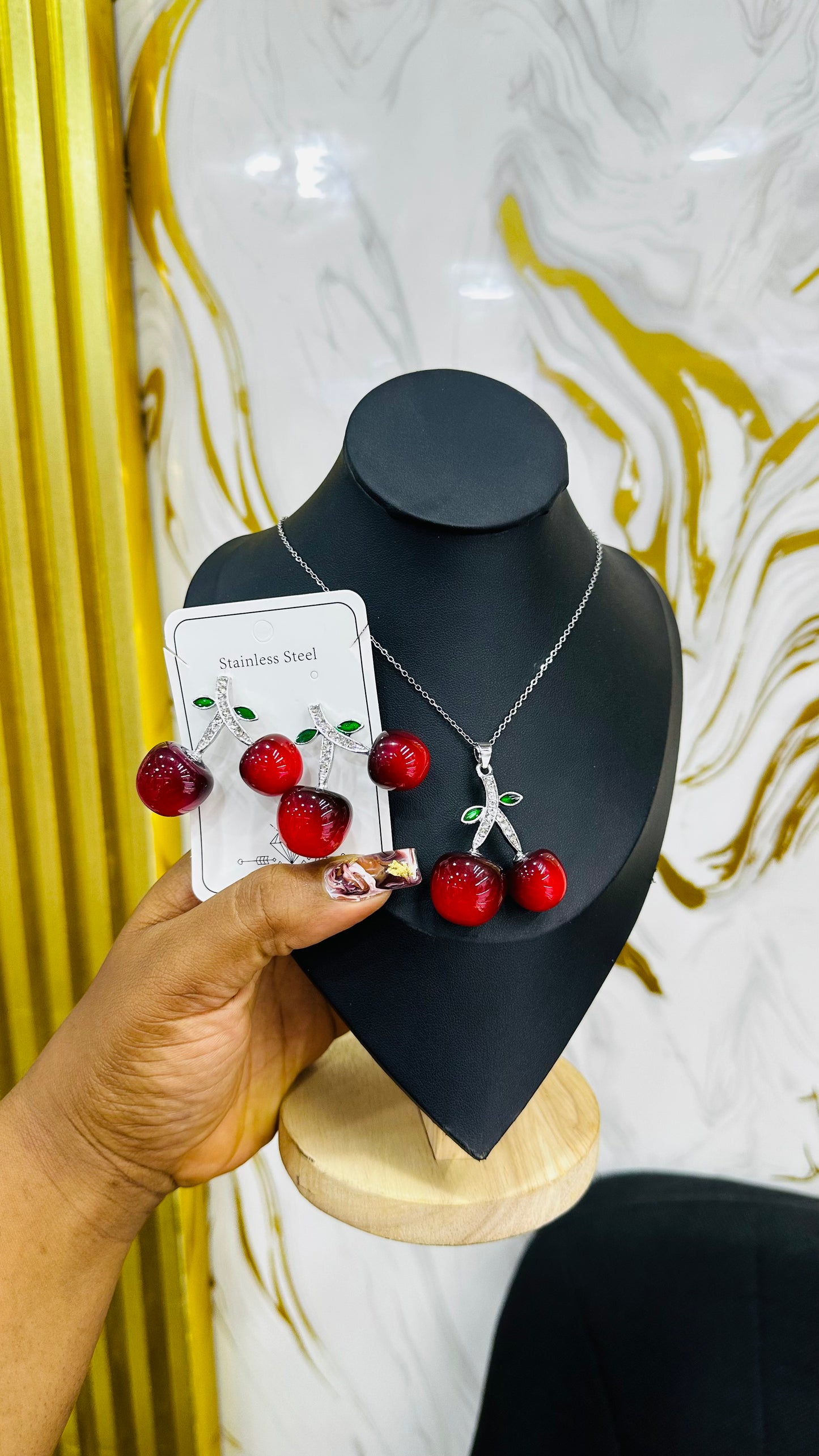 🍒Apple Cherry Jewelry Set