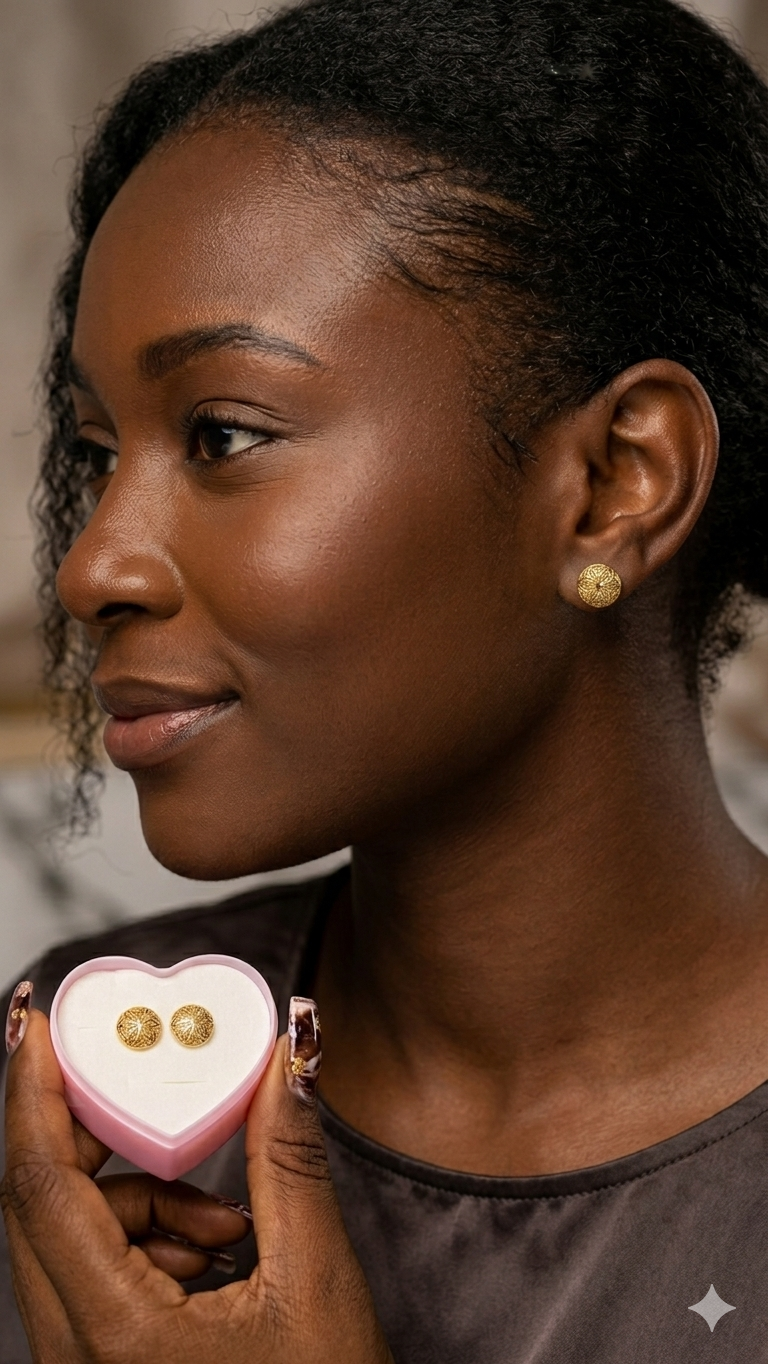 Gold Stud Earrings