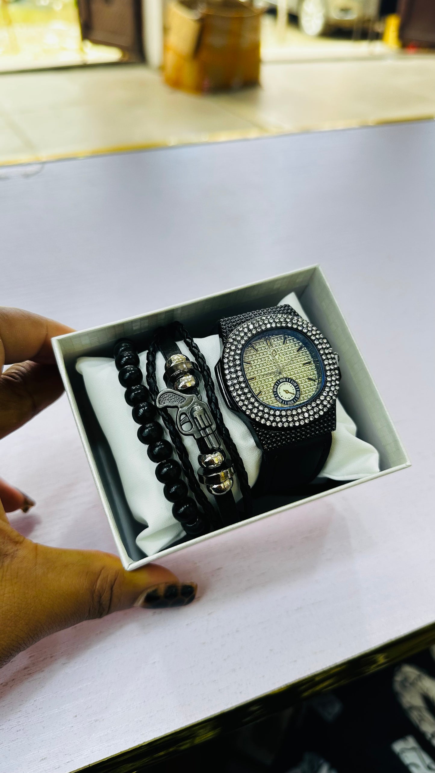 Leather Watch/Bracelet set