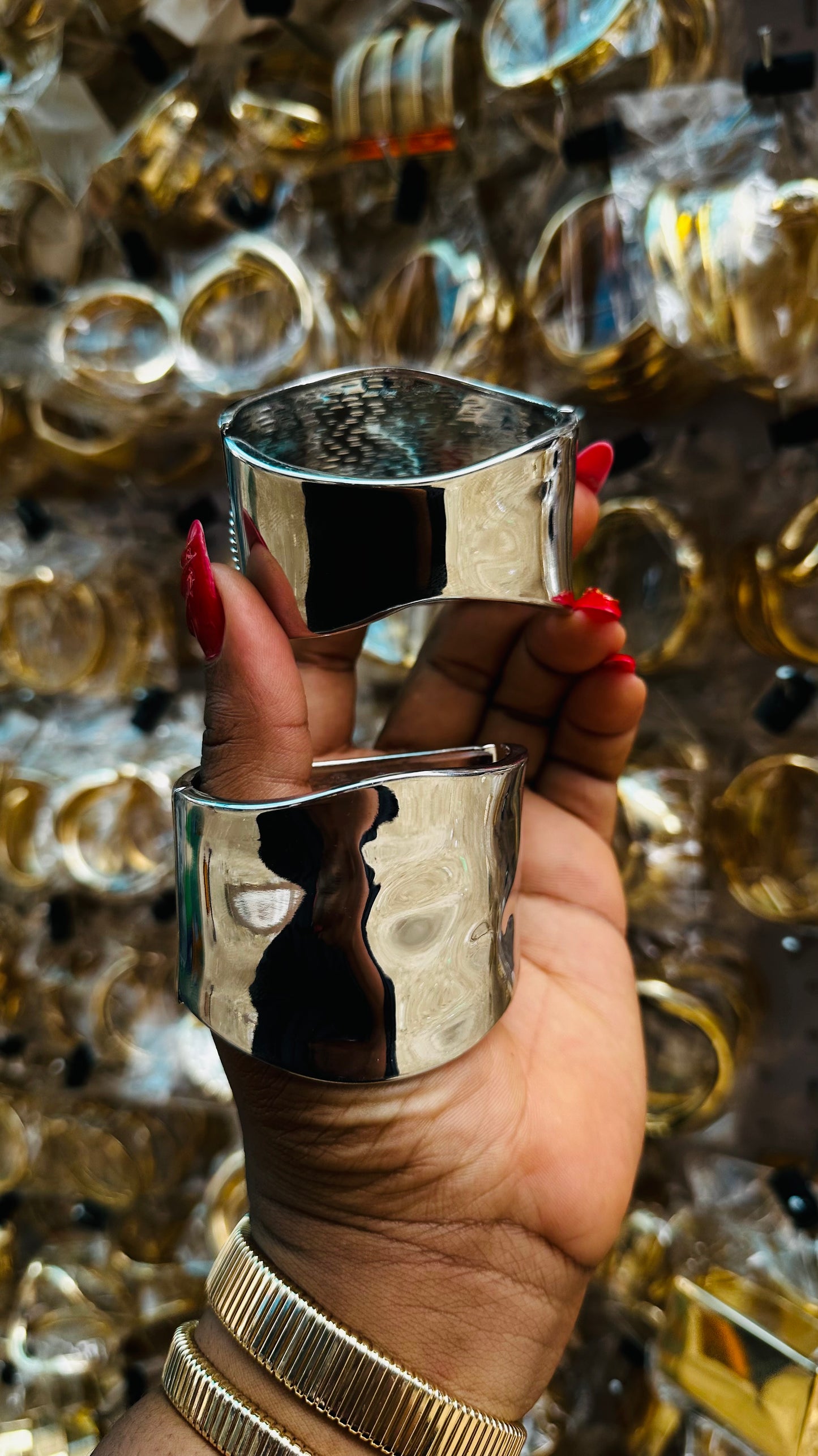 Chunky bangles (silver)