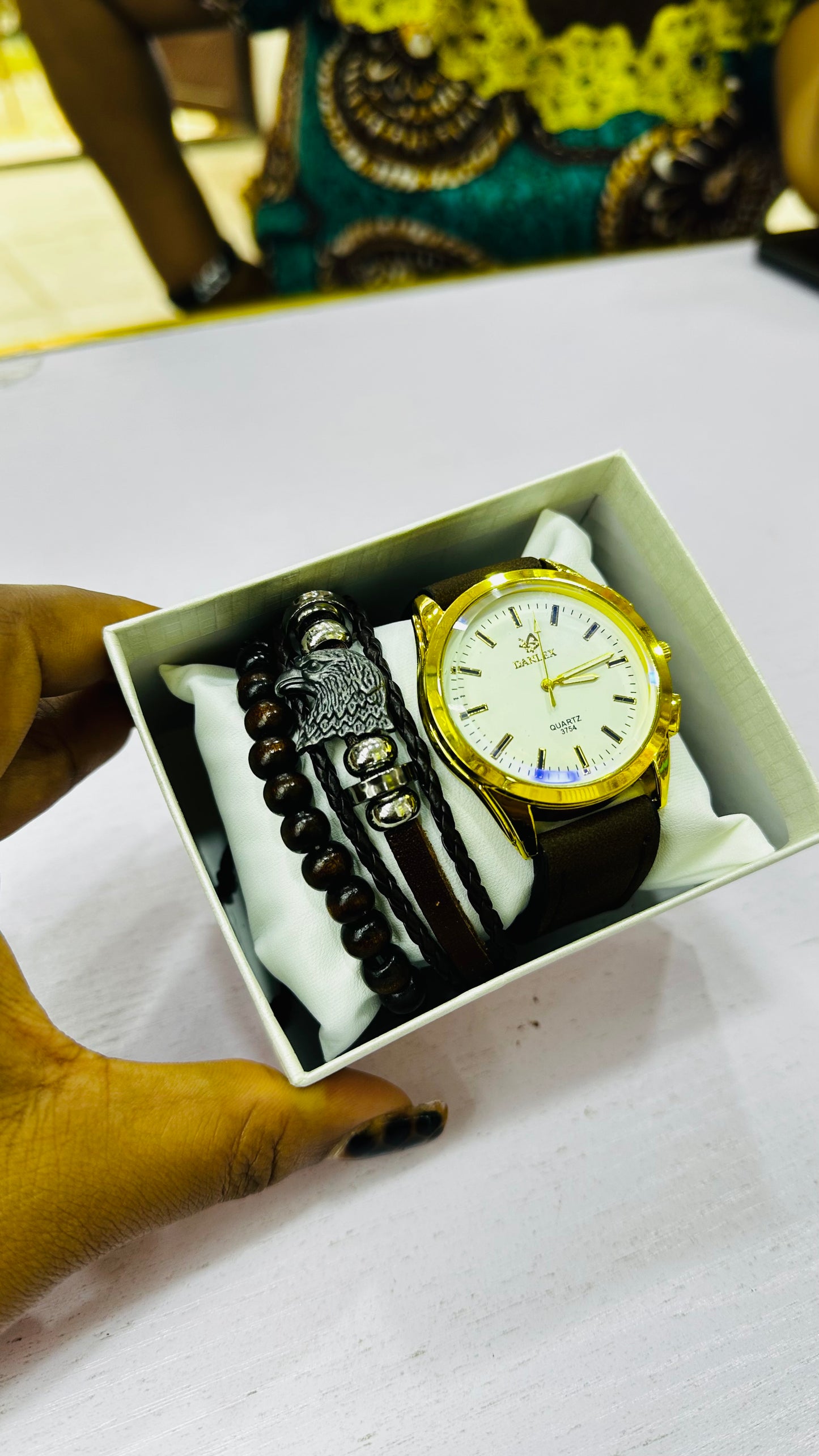 Leather Watch/Bracelet set