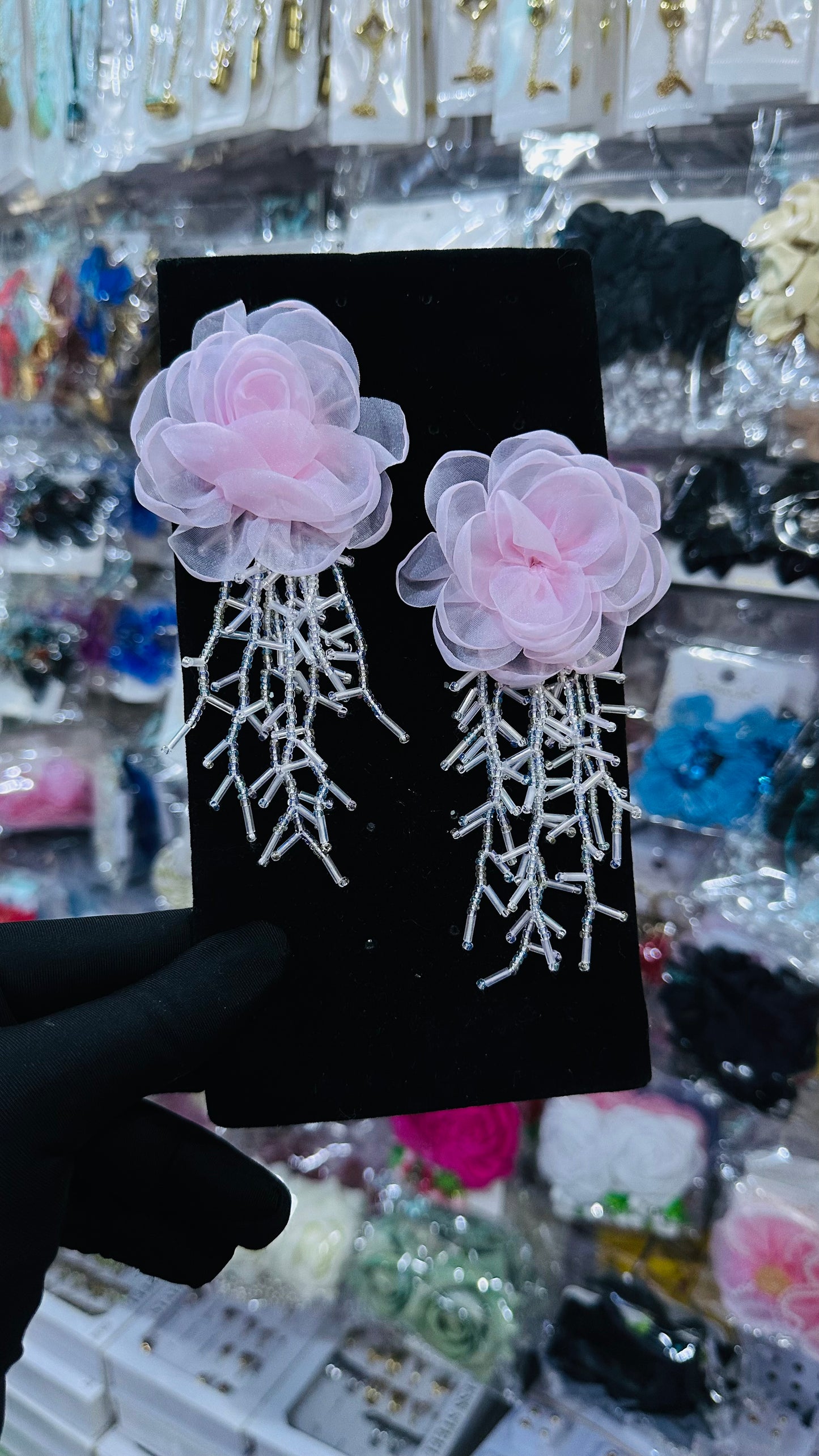 Crystal Flower Earrings