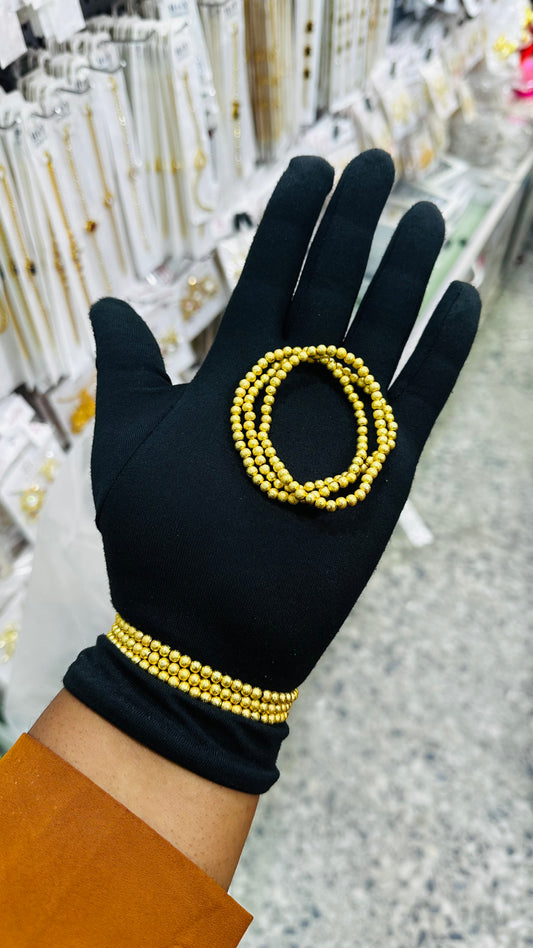 3n1 Gold Ball bracelets (elastic)