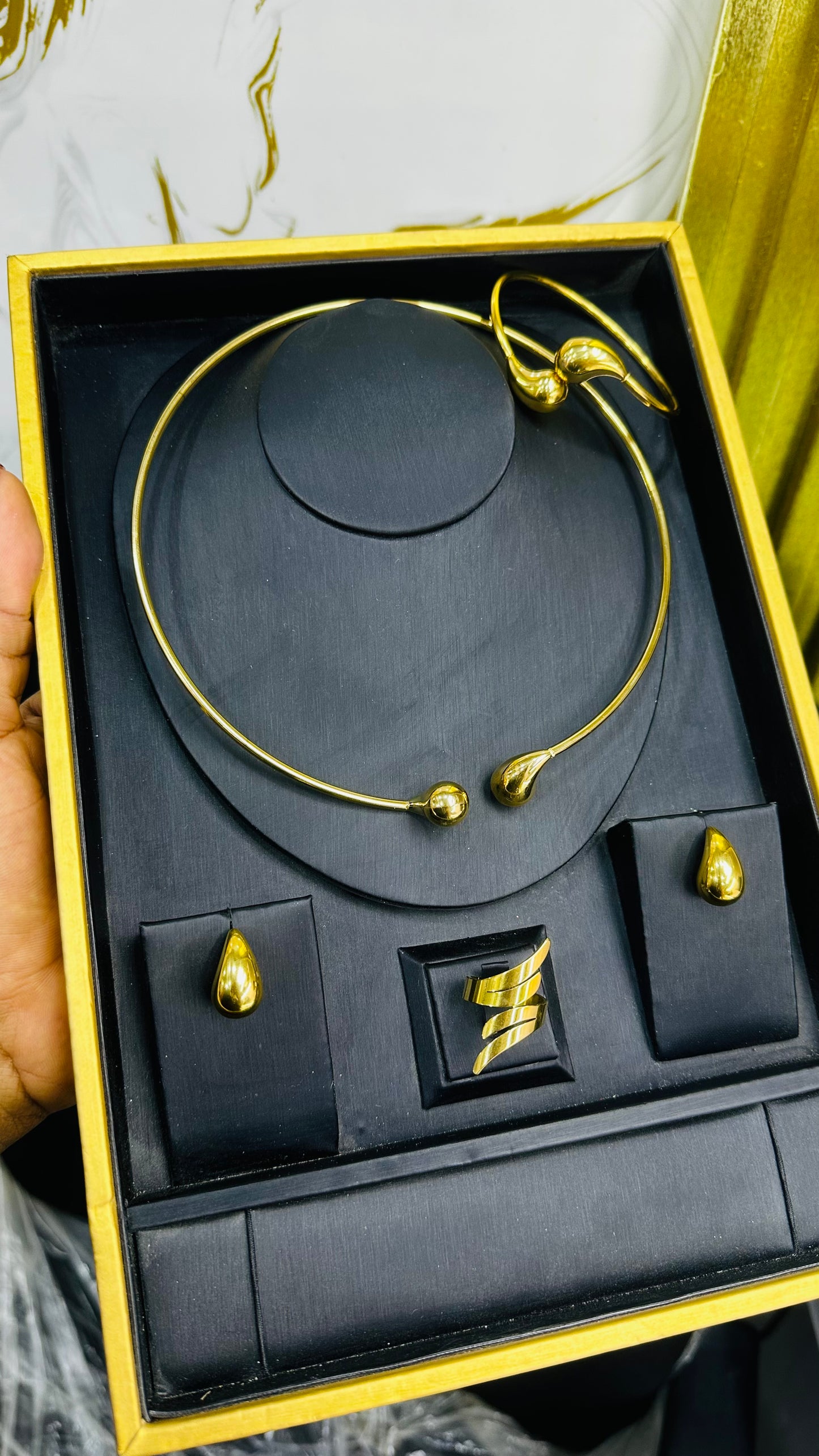 Steel cord Jewelry Set
