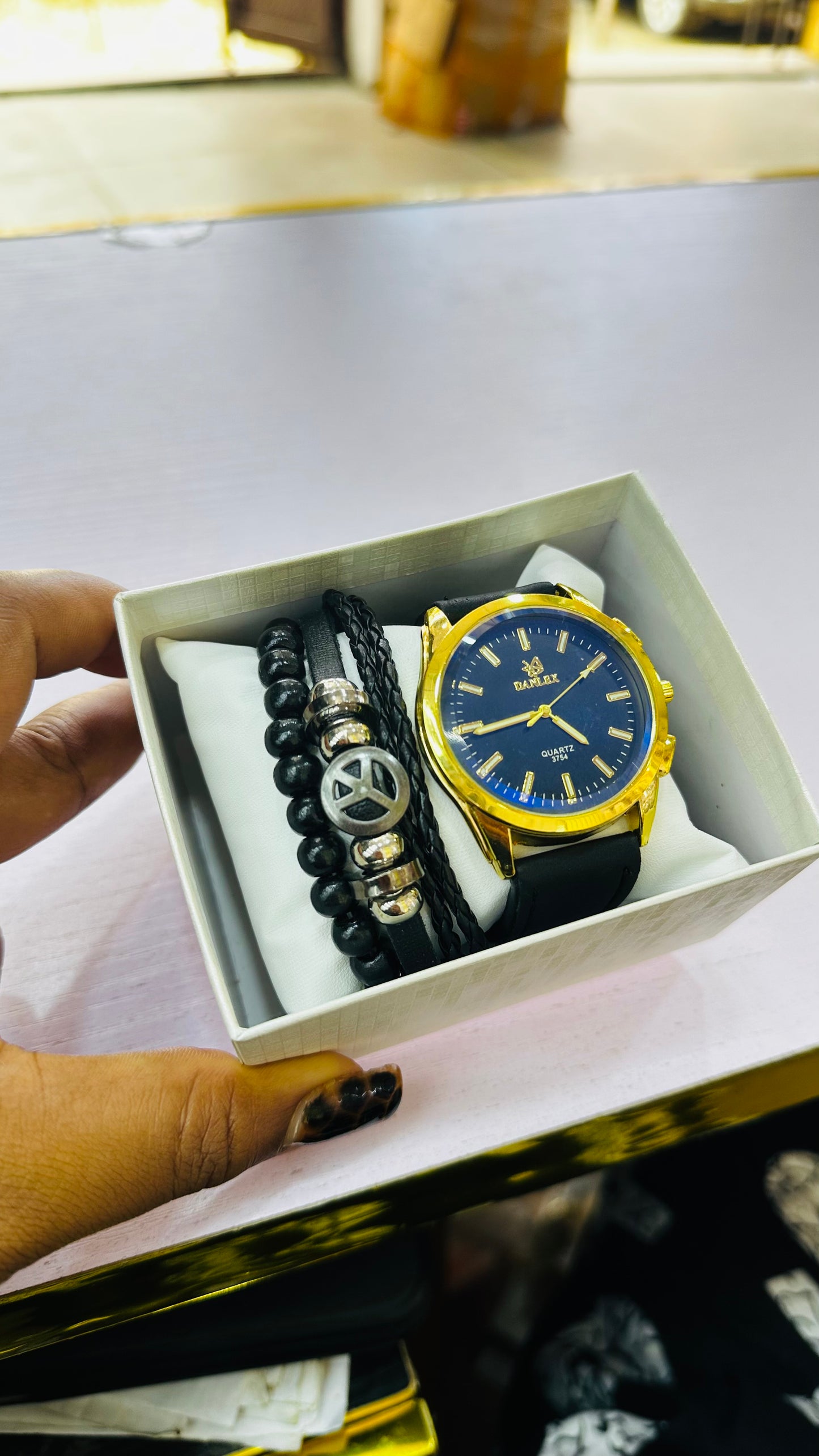 Leather Watch/Bracelet set