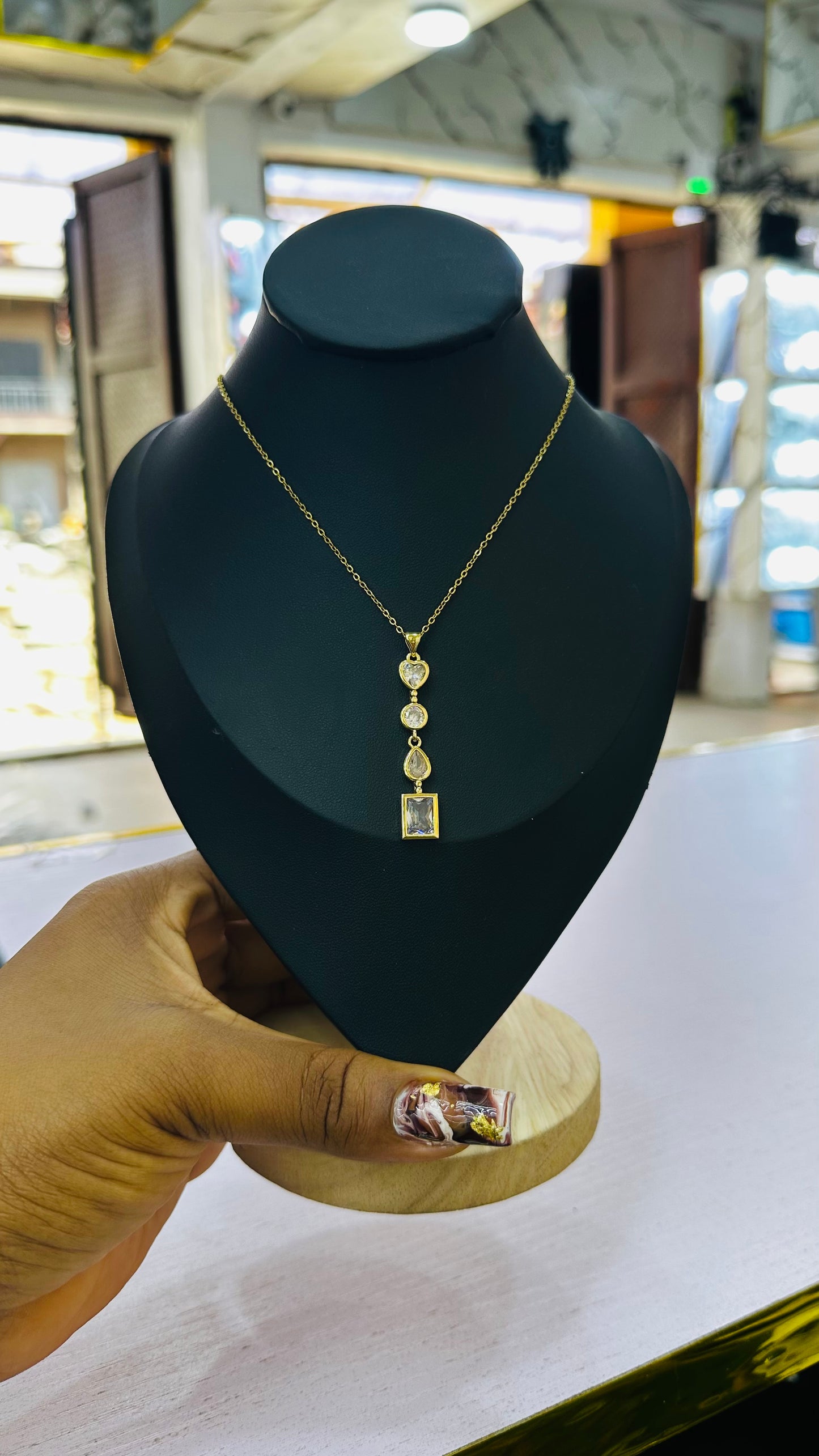 Zirconia Drop Necklace
