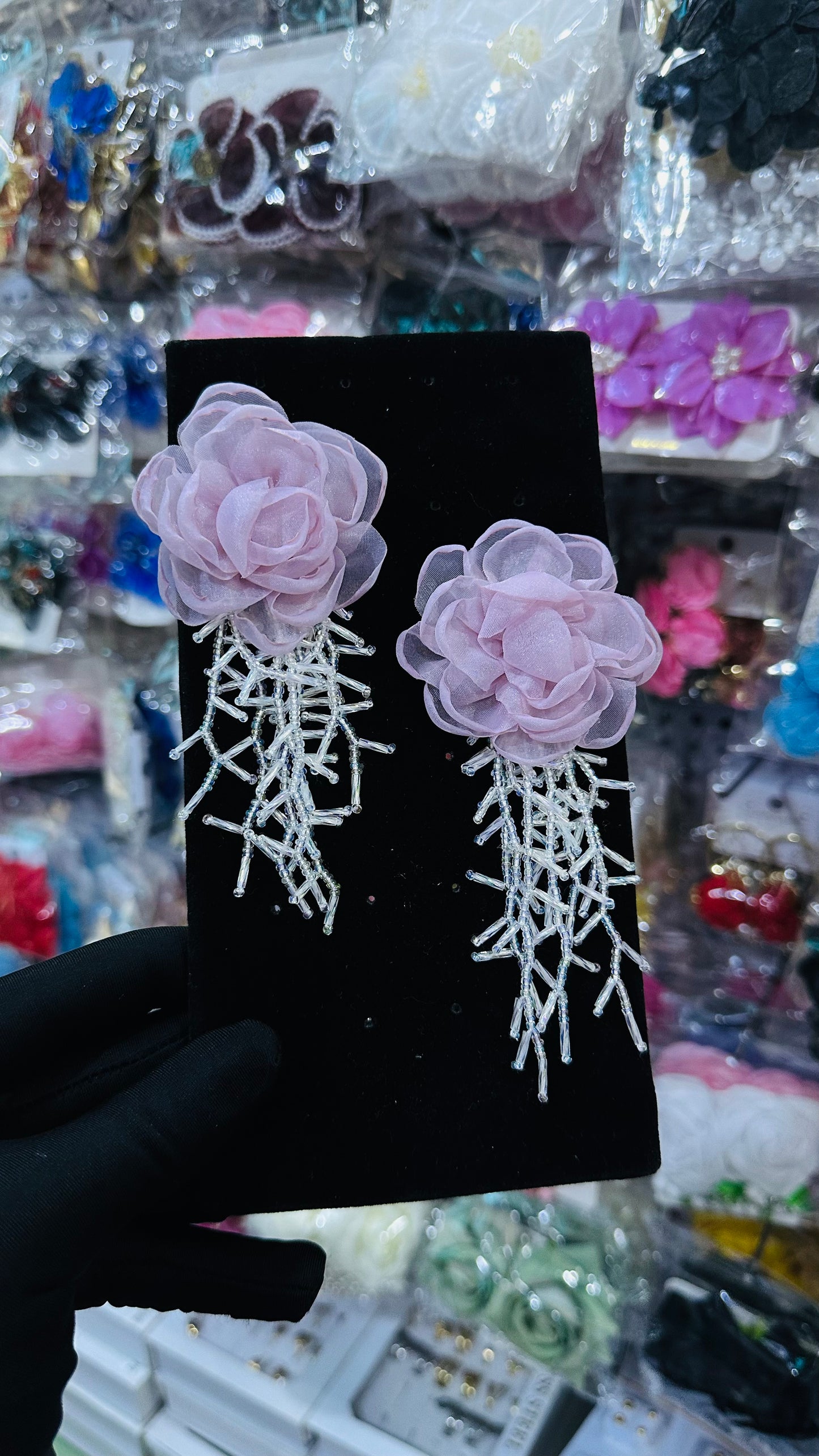 Crystal Flower Earrings