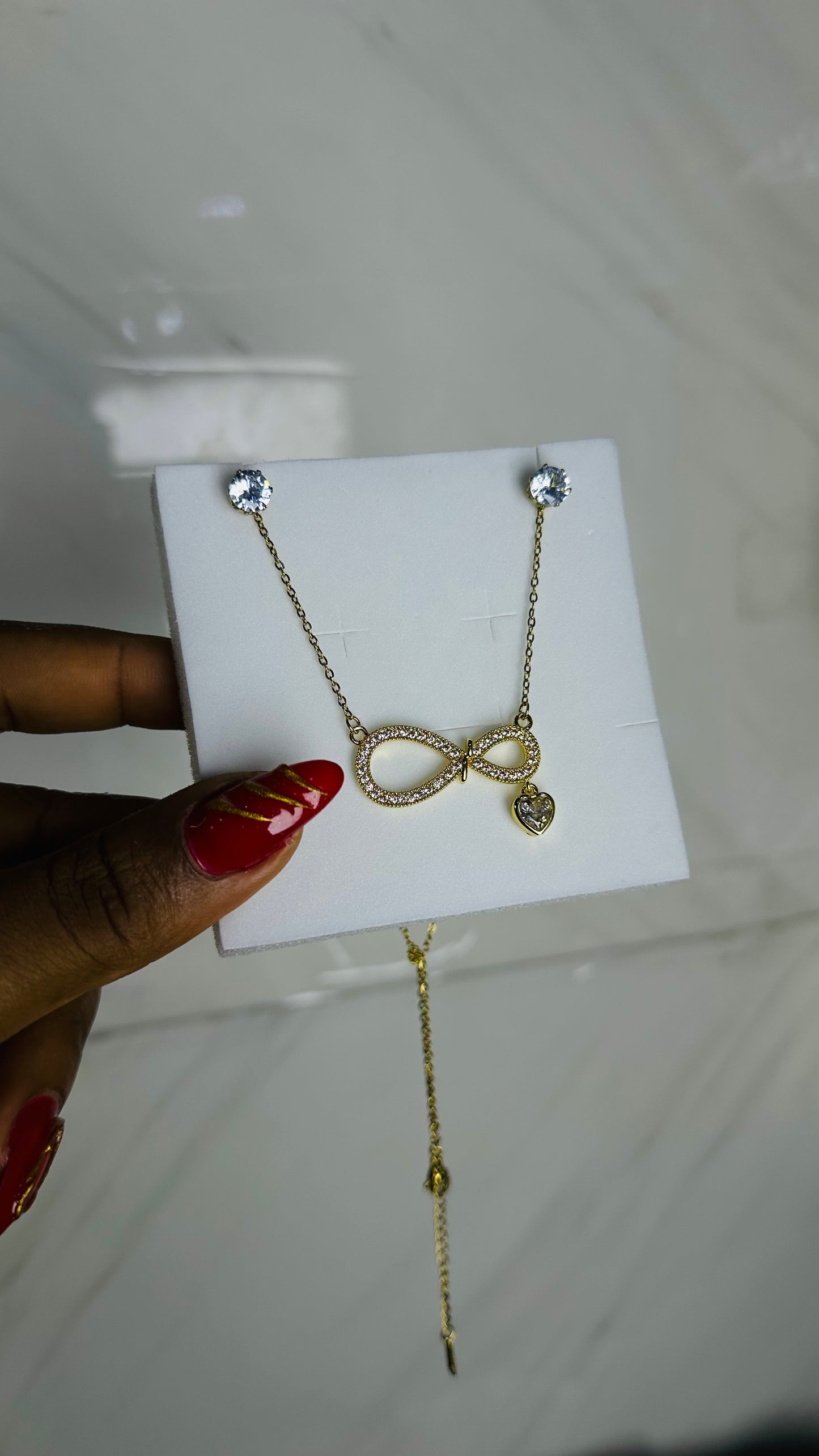 Small CZ Necklace (gold)