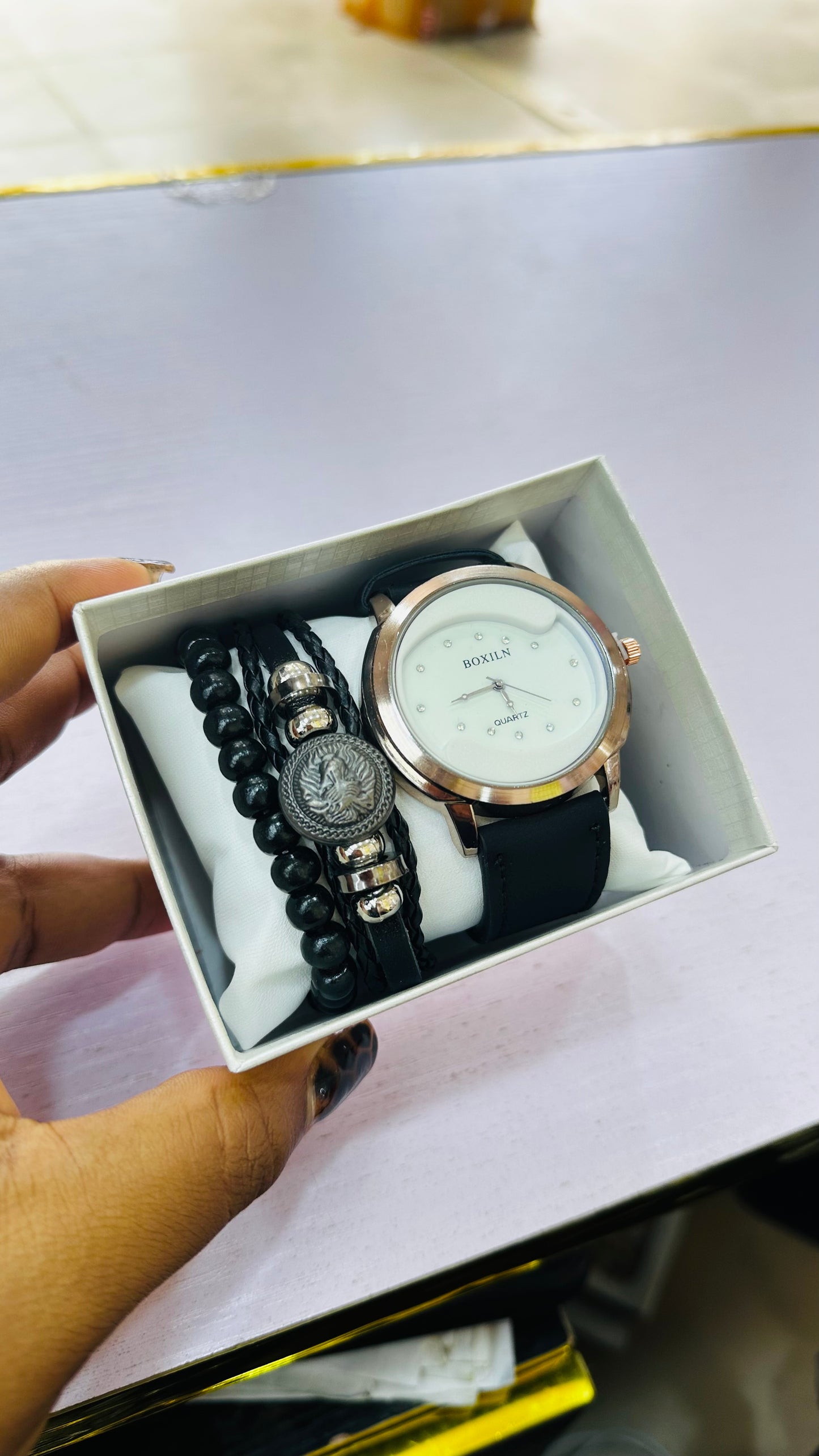 Leather Watch/Bracelet set