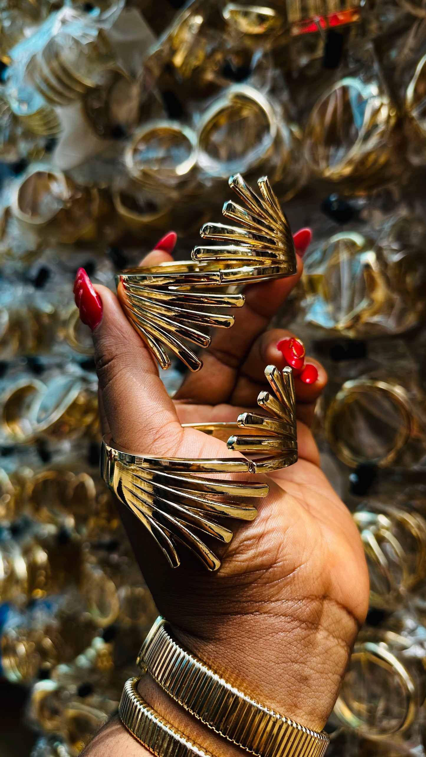 Chunky bangles (gold)