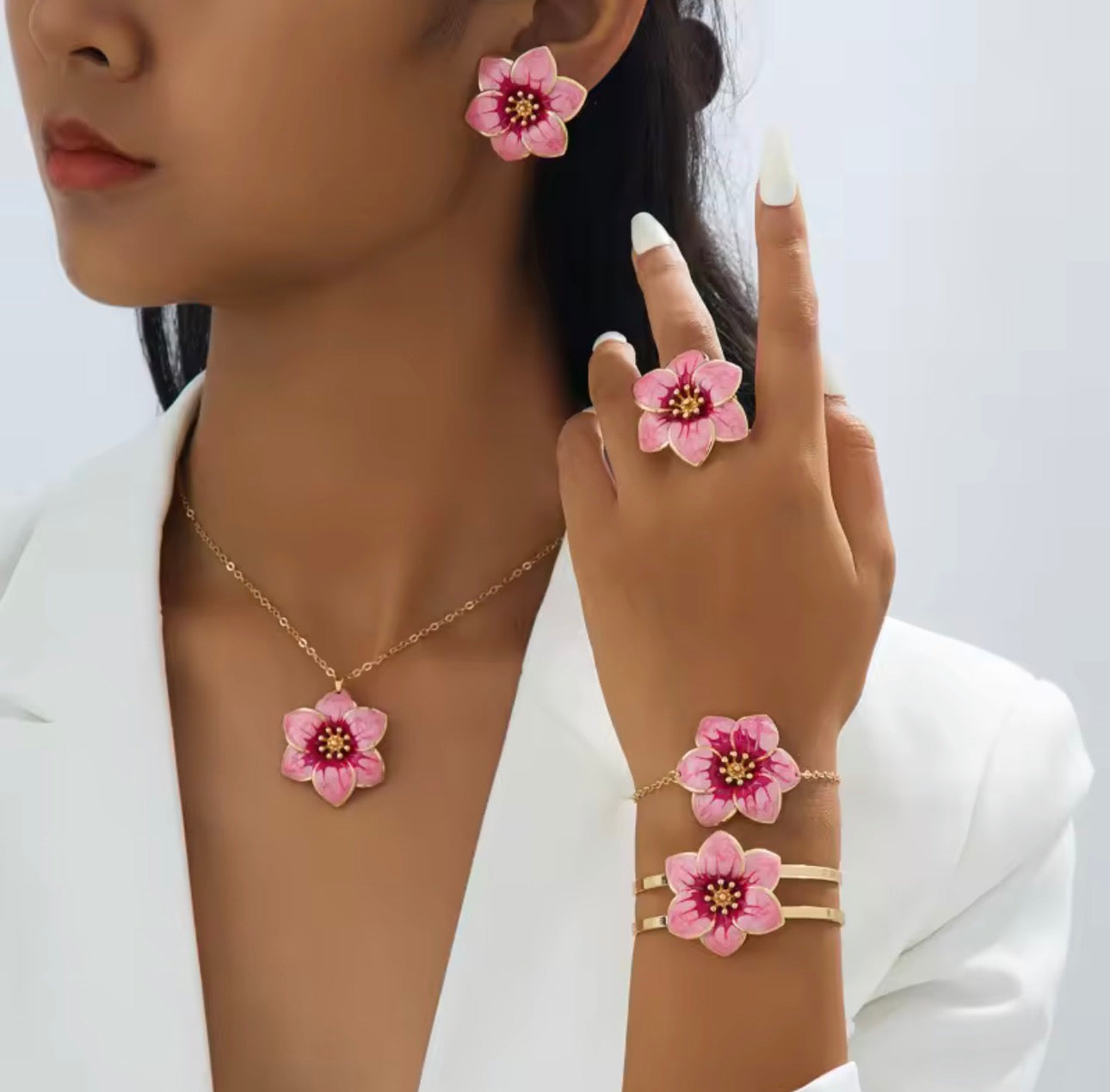 Flower complete Jewelry Set