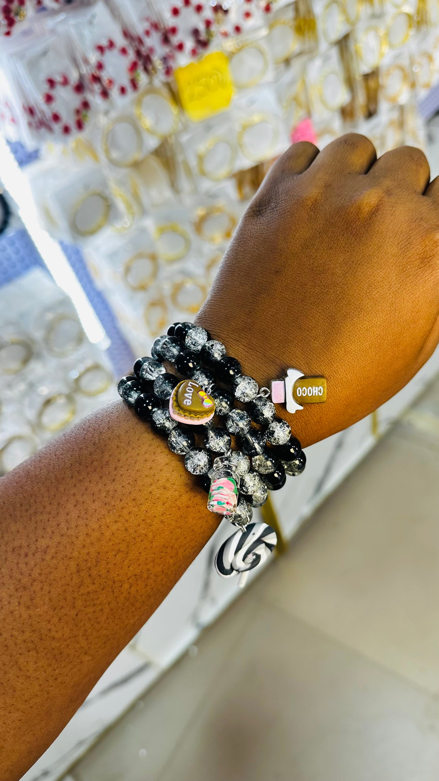 Crystal bead set