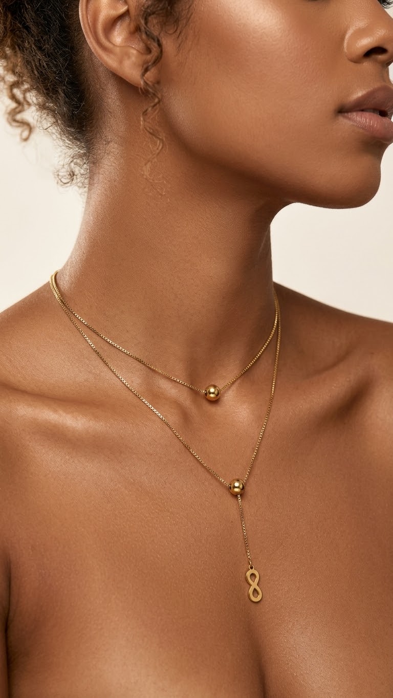 Double Layer Stainless Steel Necklace