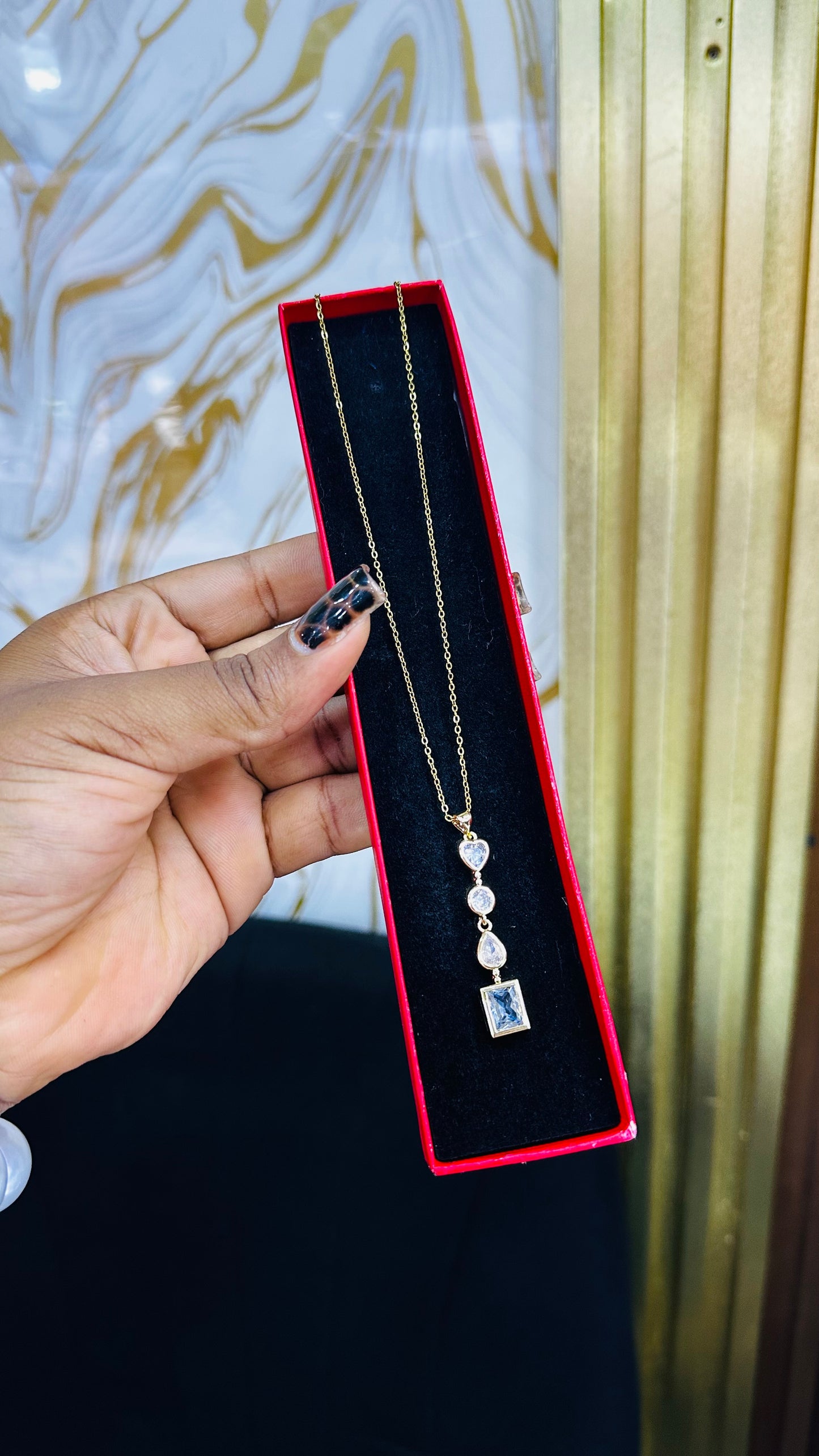 Zirconia Drop Necklaces