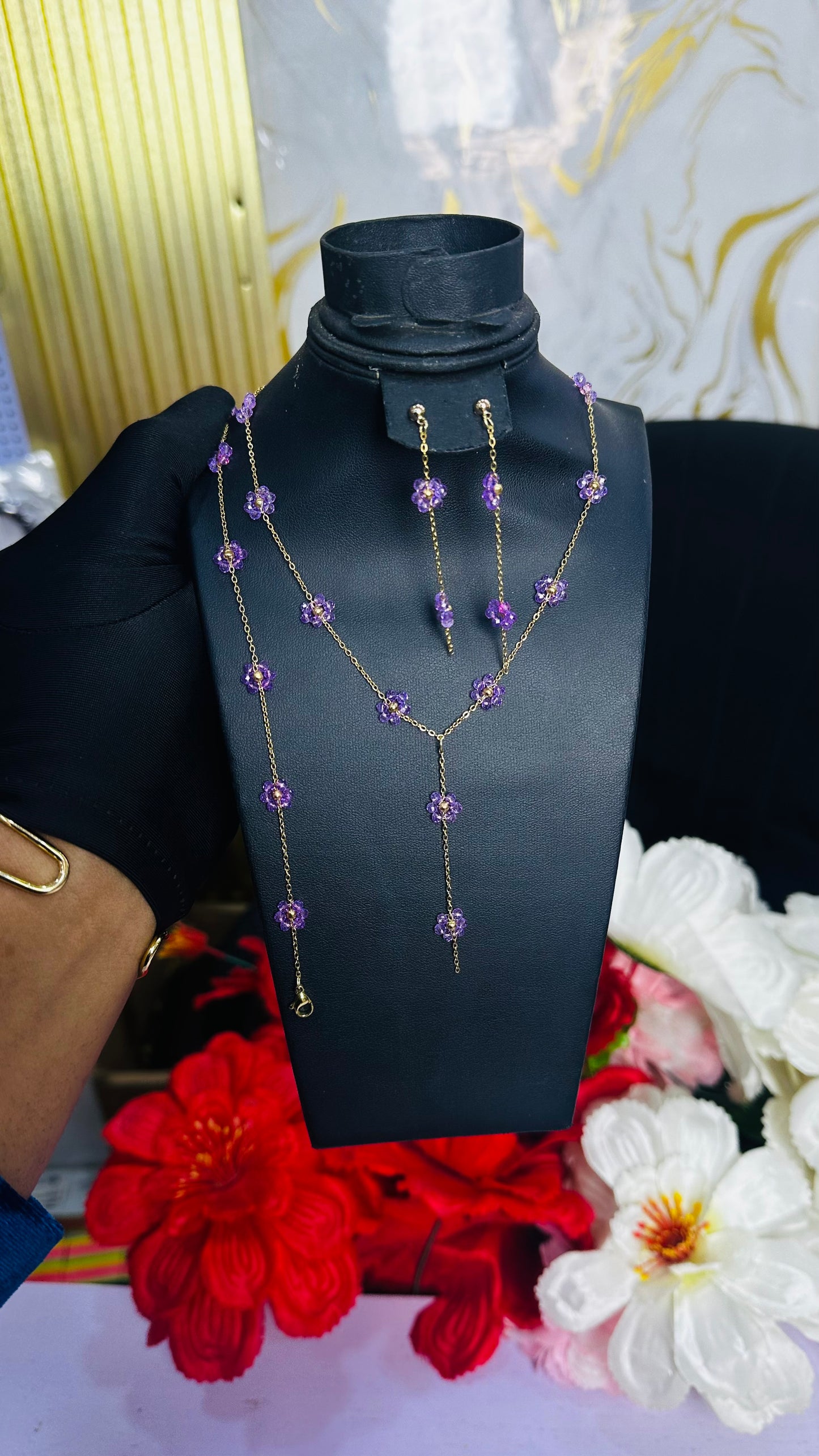 Dainty Flower Jewelry (set)