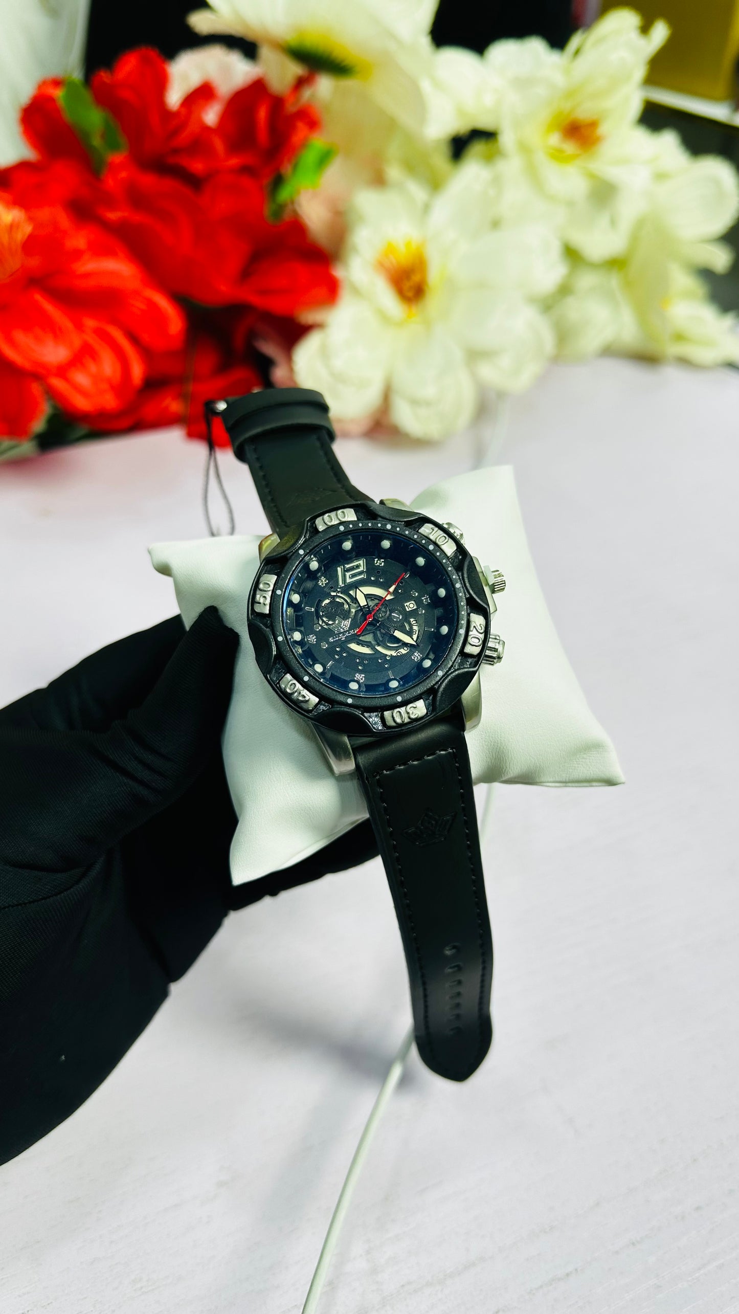 Leather Wristwatch (for men)