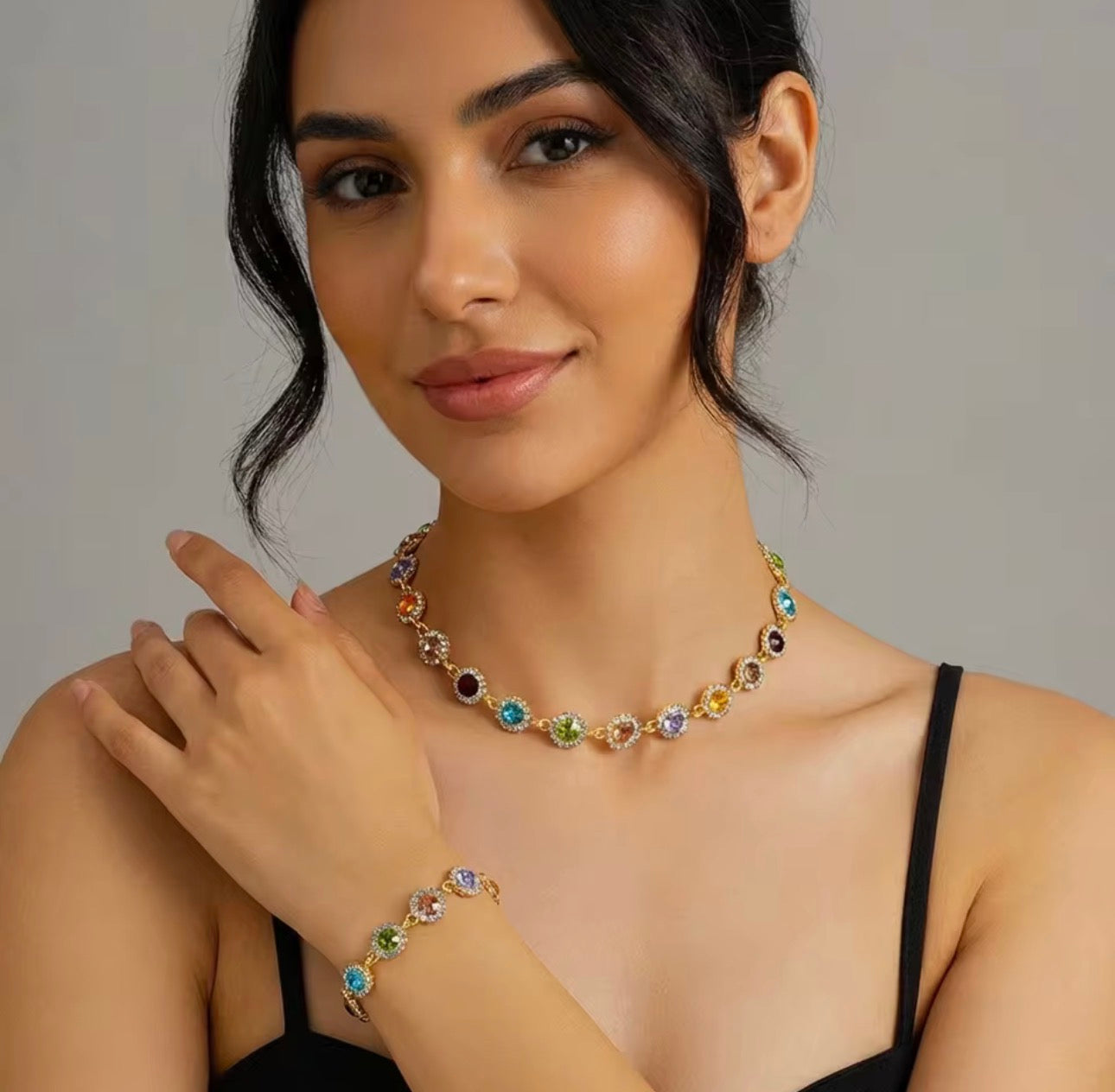 Colorful stoned Jewelry set