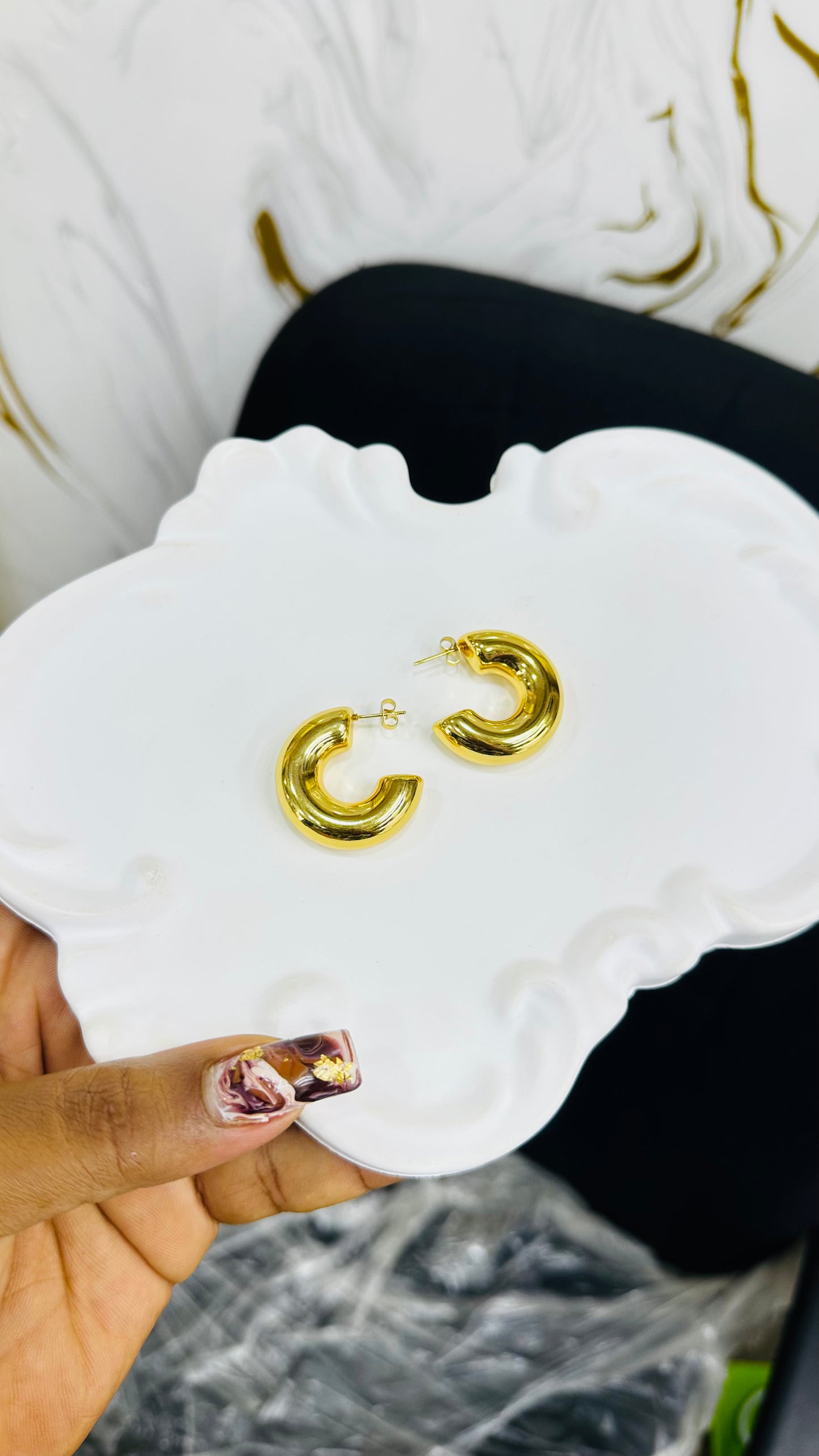 Minimalist hoops & stud Earrings